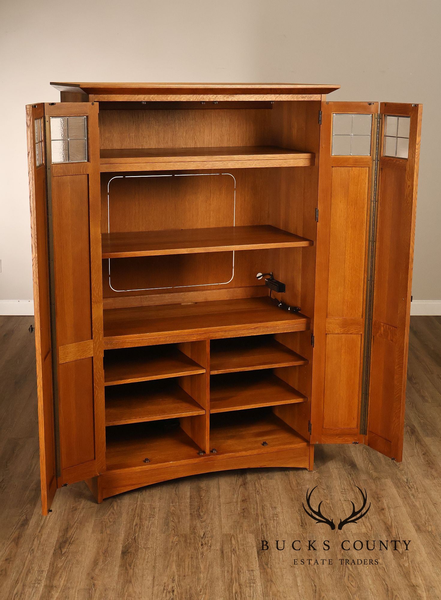 Stickley Harvey Ellis Oak Storage Or Entertainment Armoire