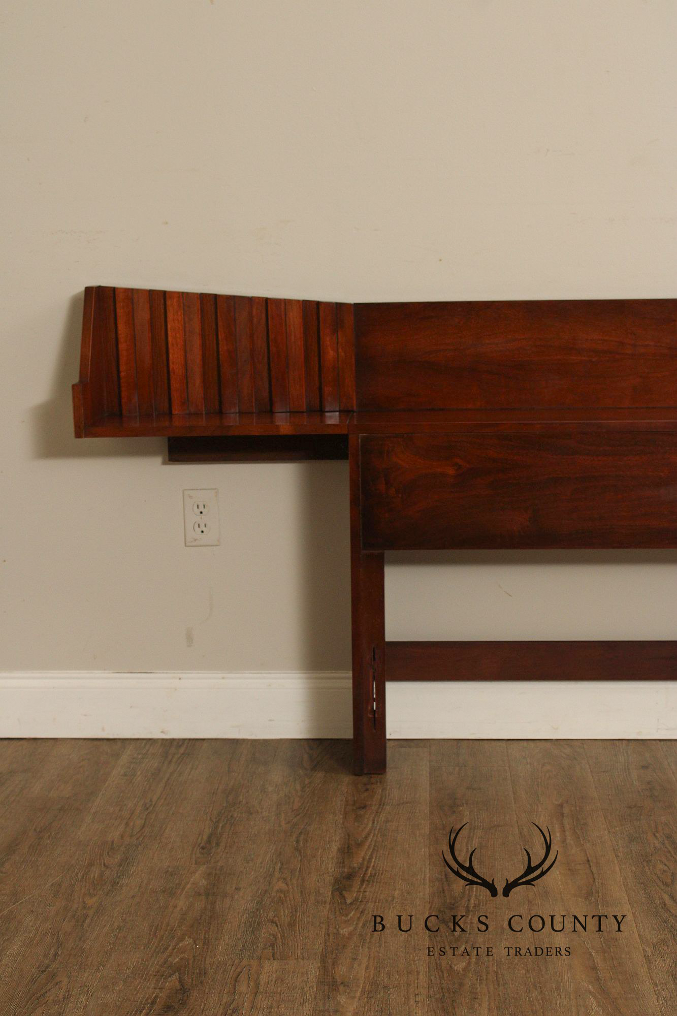 Mid Century Modern Walnut Extended Headboard
