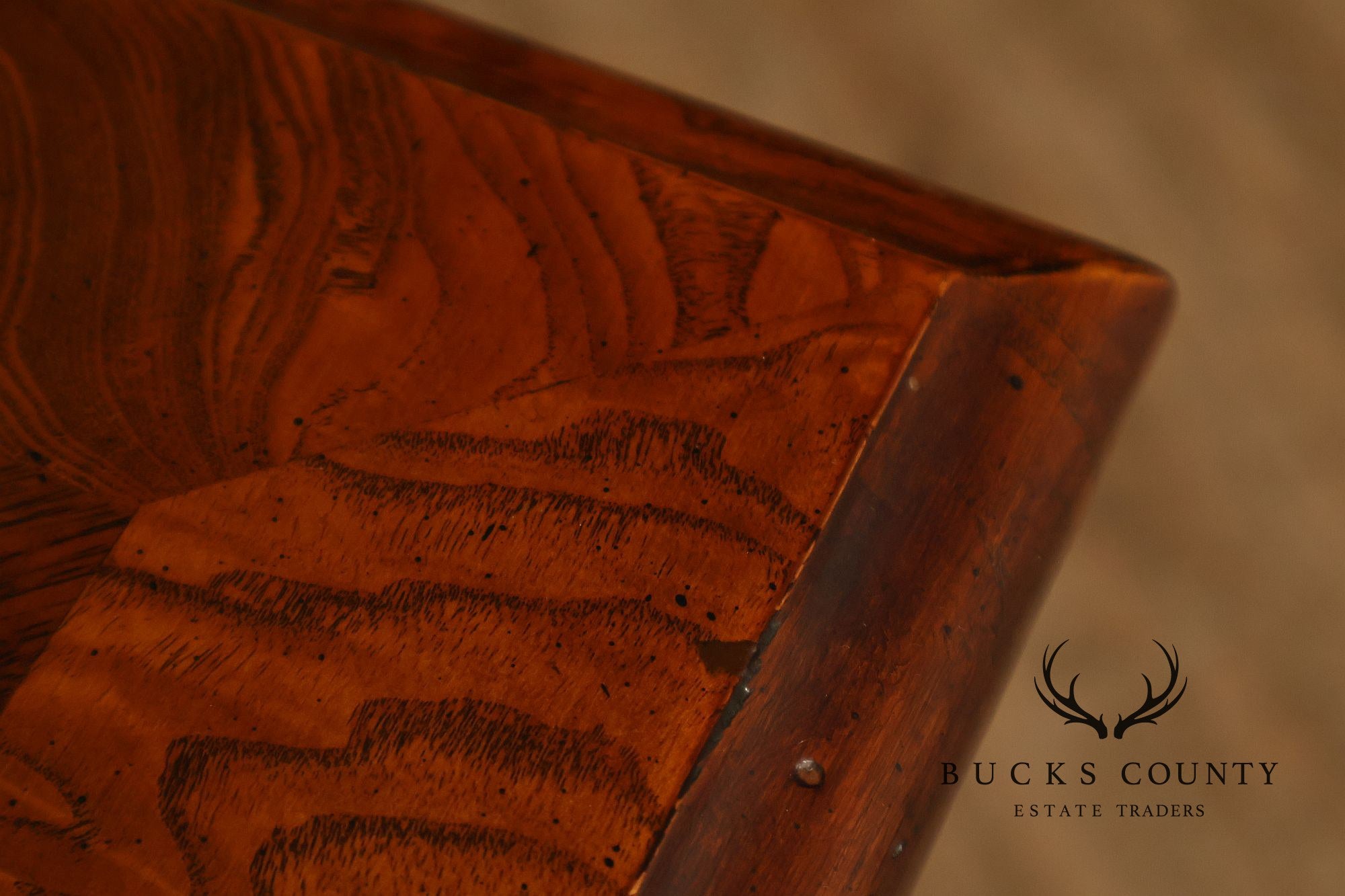 Henredon Georgian Style Burlwood Lowboy