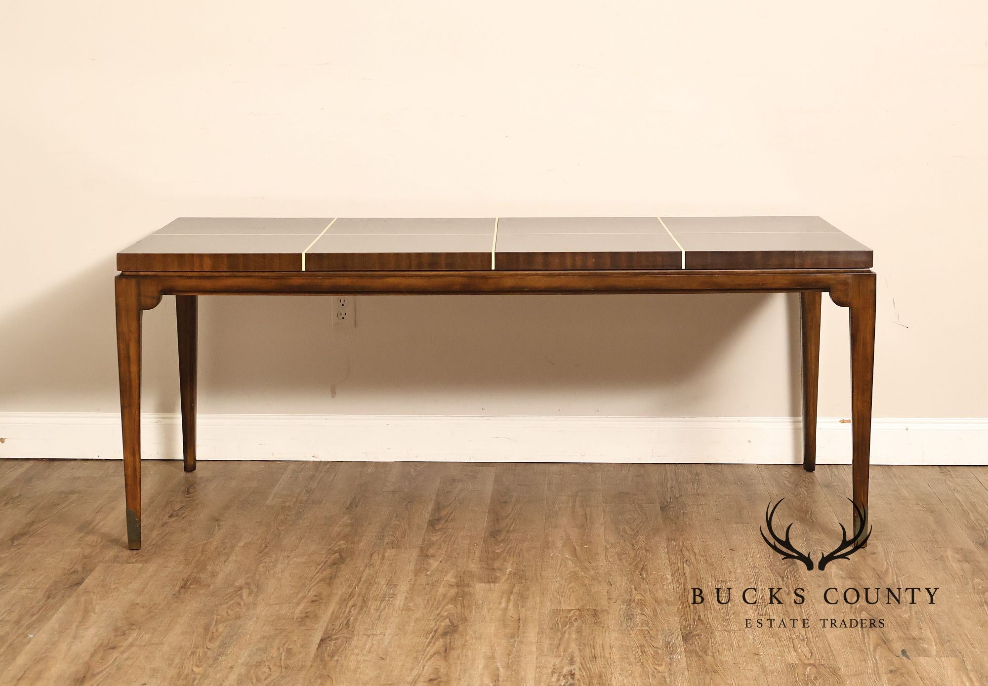 Tommi Parzinger Originals Lacquered Mahogany Expandable Dining Table