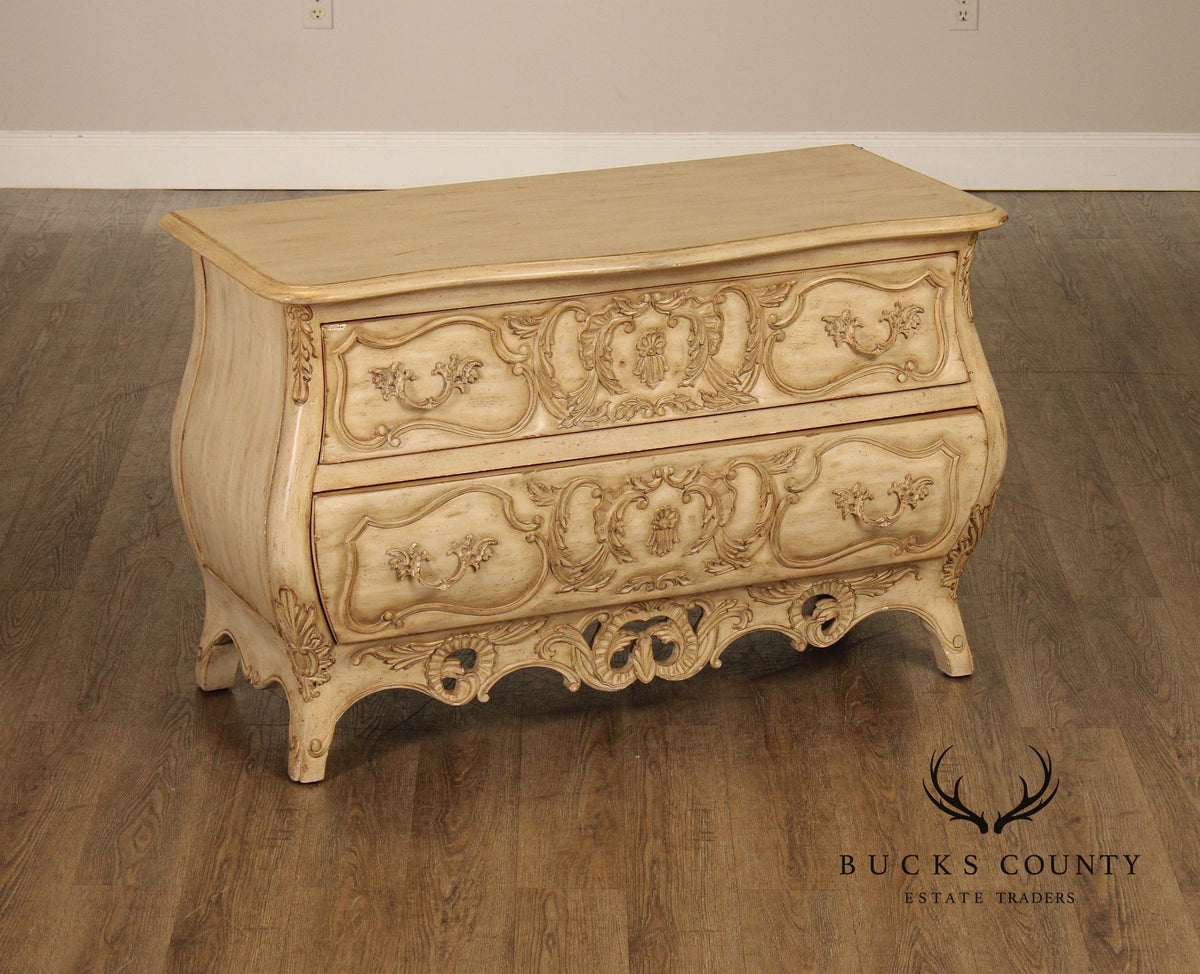 Century Furniture Italian Provincial Style Painted Bombe Chest