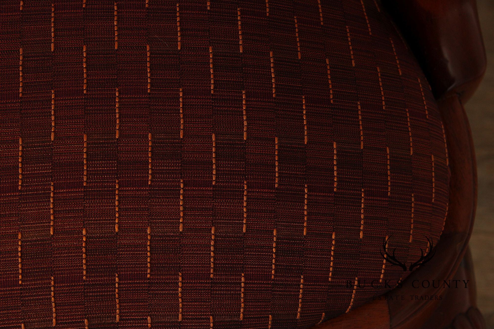 Georgian Furnishing Co. Queen Anne Style Mahogany Triple Back Settee