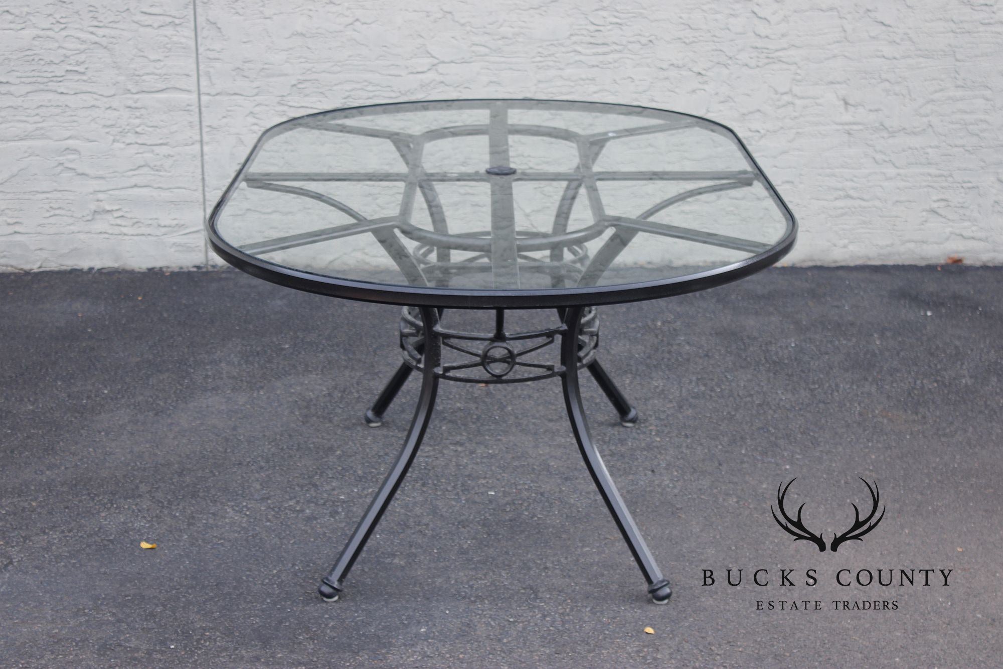 Woodard Delphi Collection Cast Aluminum Outdoor Patio Dining Table With Six Chairs Set