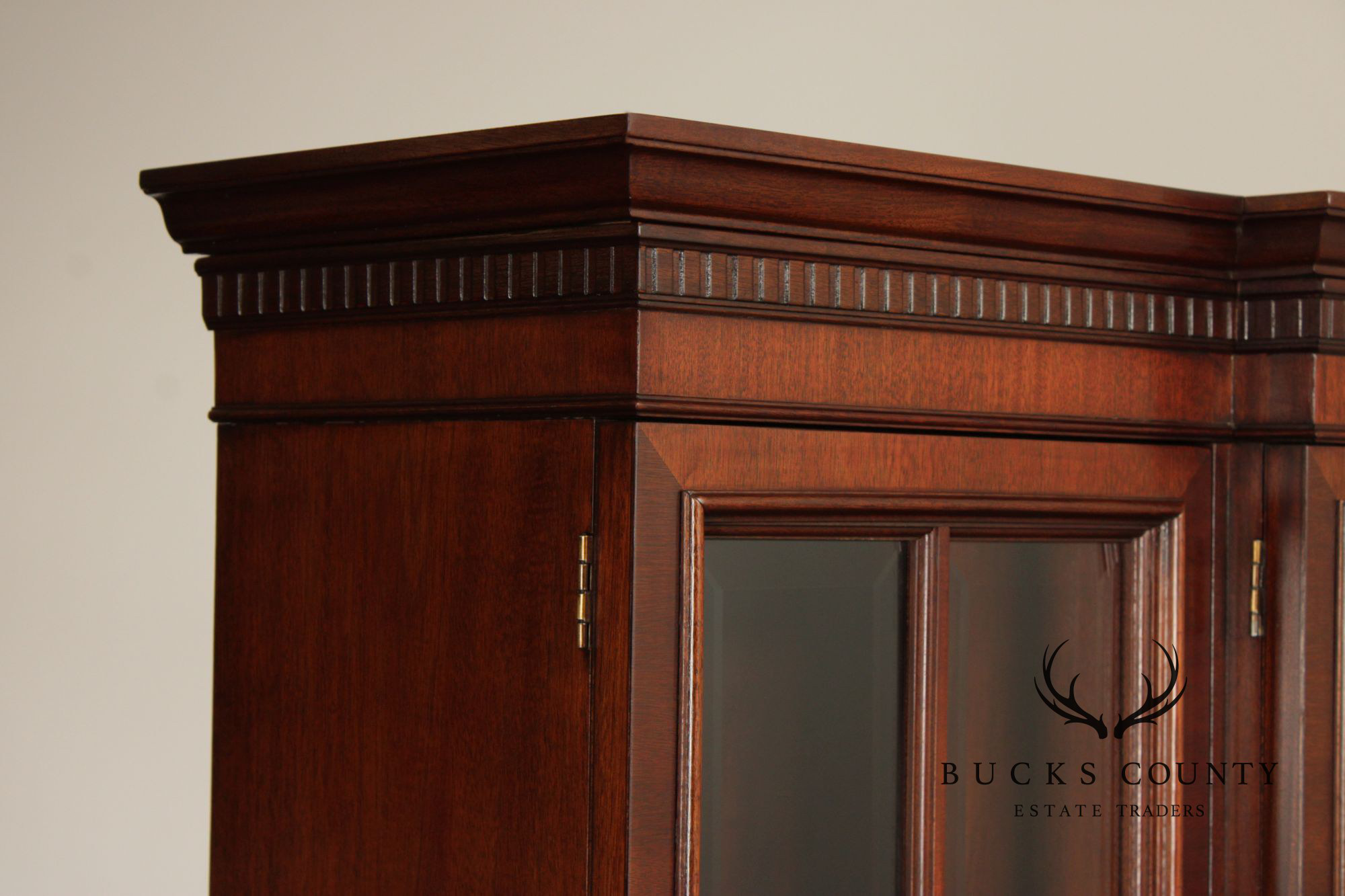 Hickory Chair Mahogany Breakfront China Cabinet