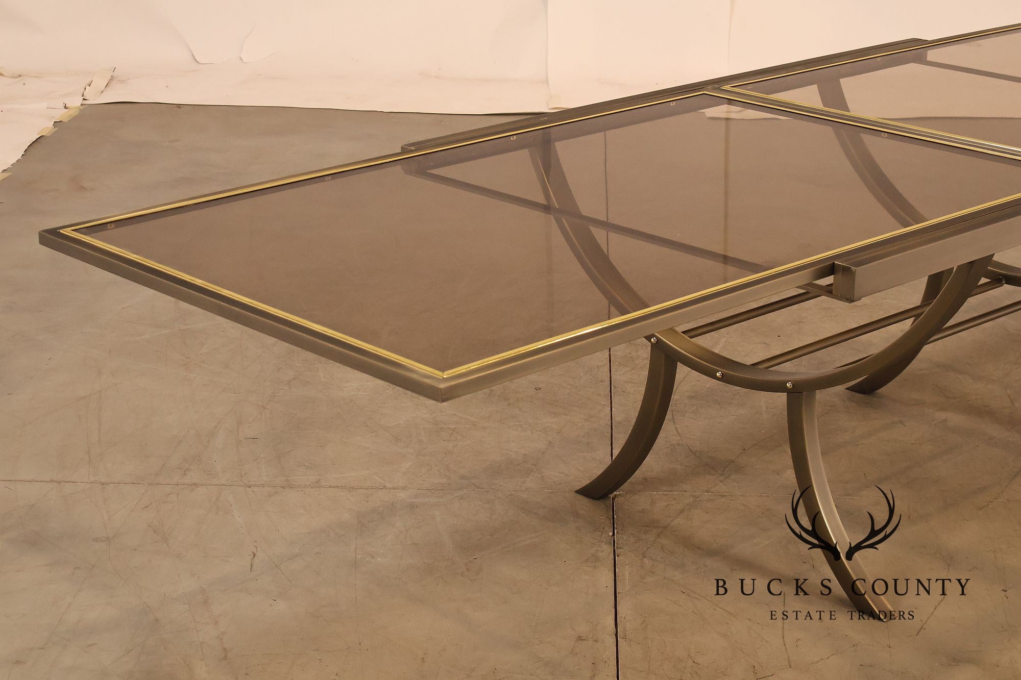 DIA Design Institute of America Glass Top Expandable Dining Table
