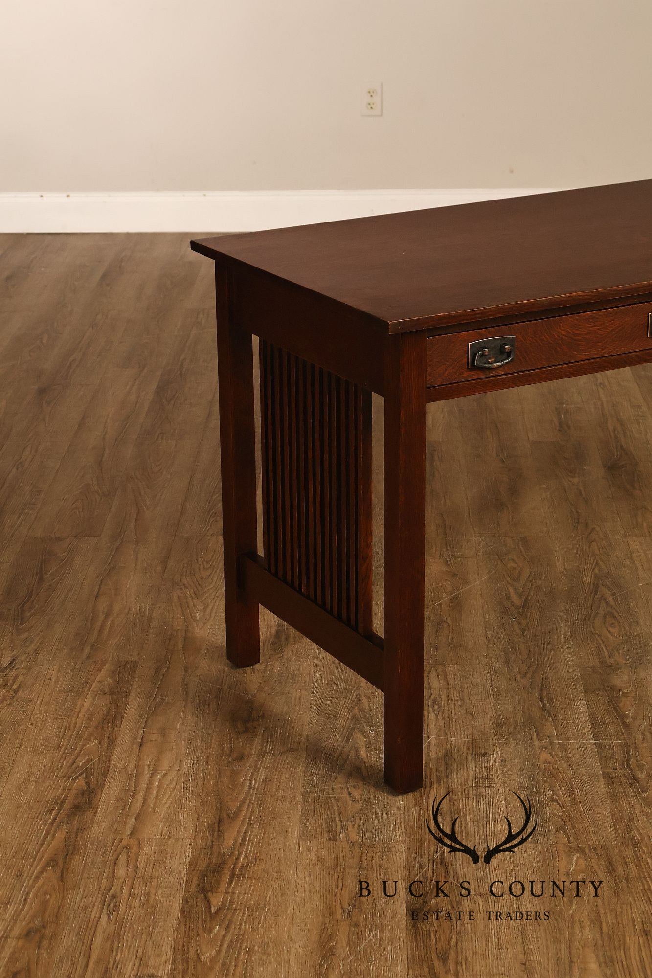 Stickley Mission Collection Oak Spindle Library Desk