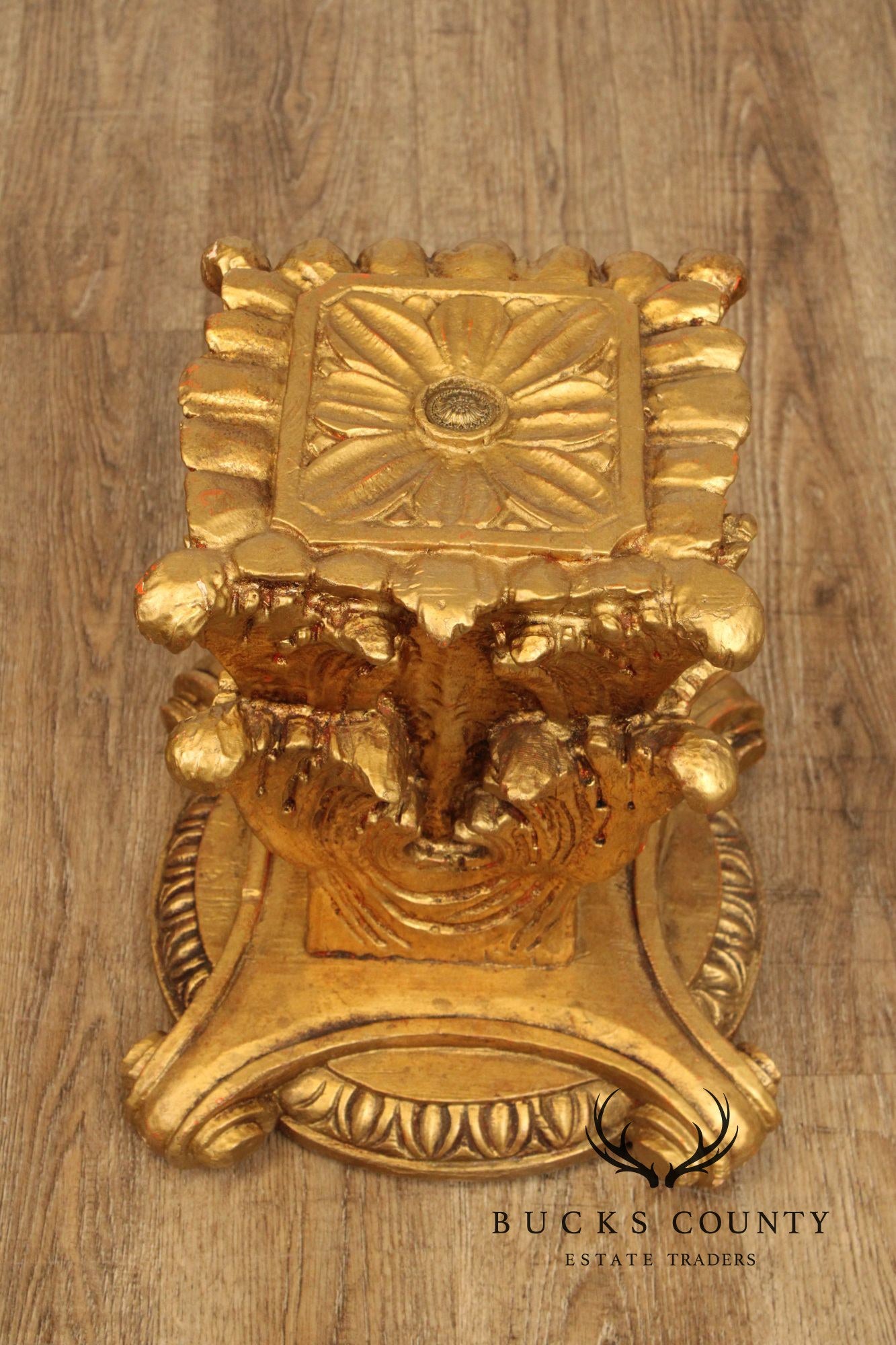 Hollywood Regency Vintage Giltwood Corinthian Capital