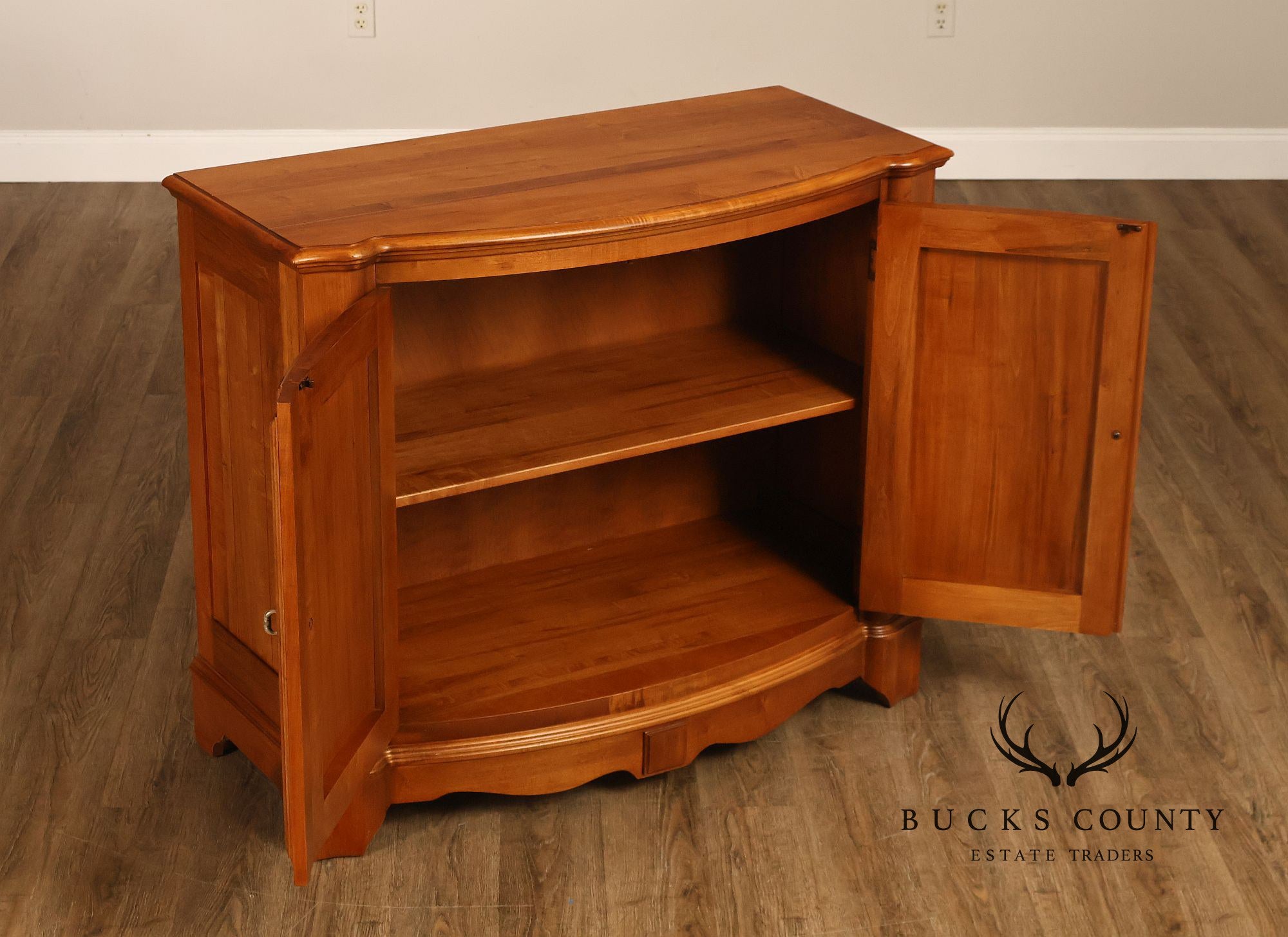 Ethan Allen French Country Style 'Legacy' Maple Bowfront Server