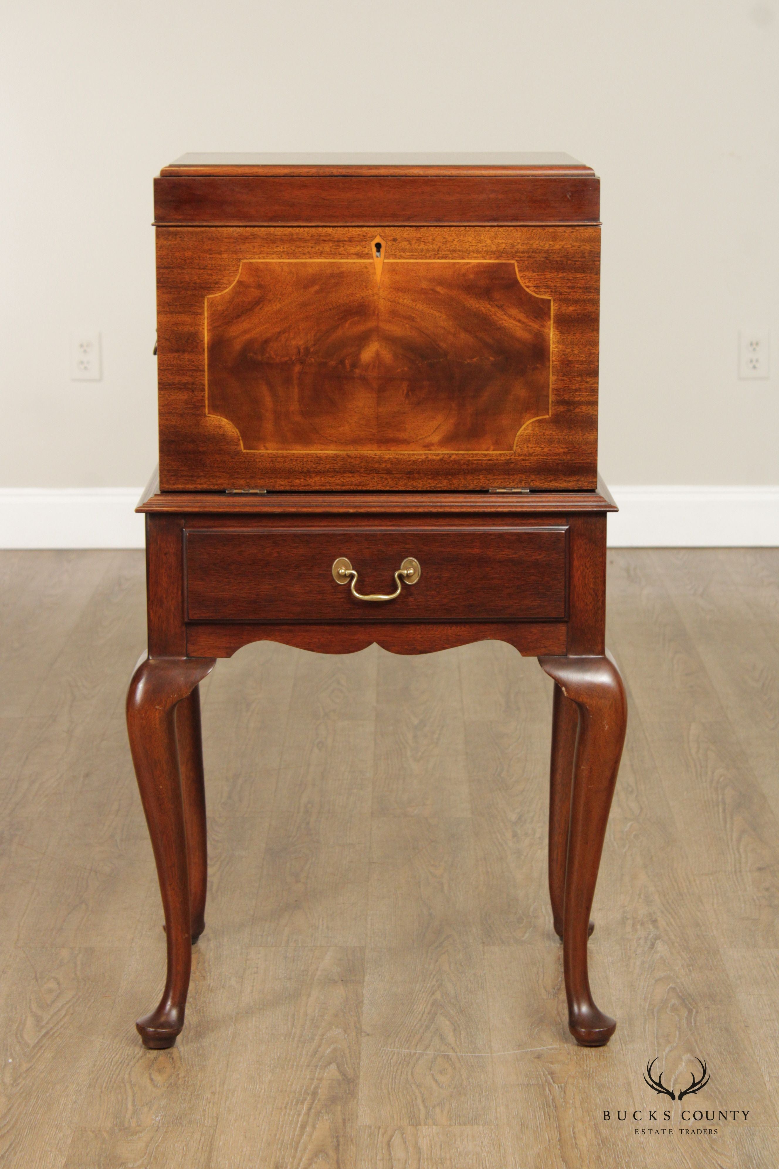 Henkel Harris Queen Anne Style Mahogany Silver Chest