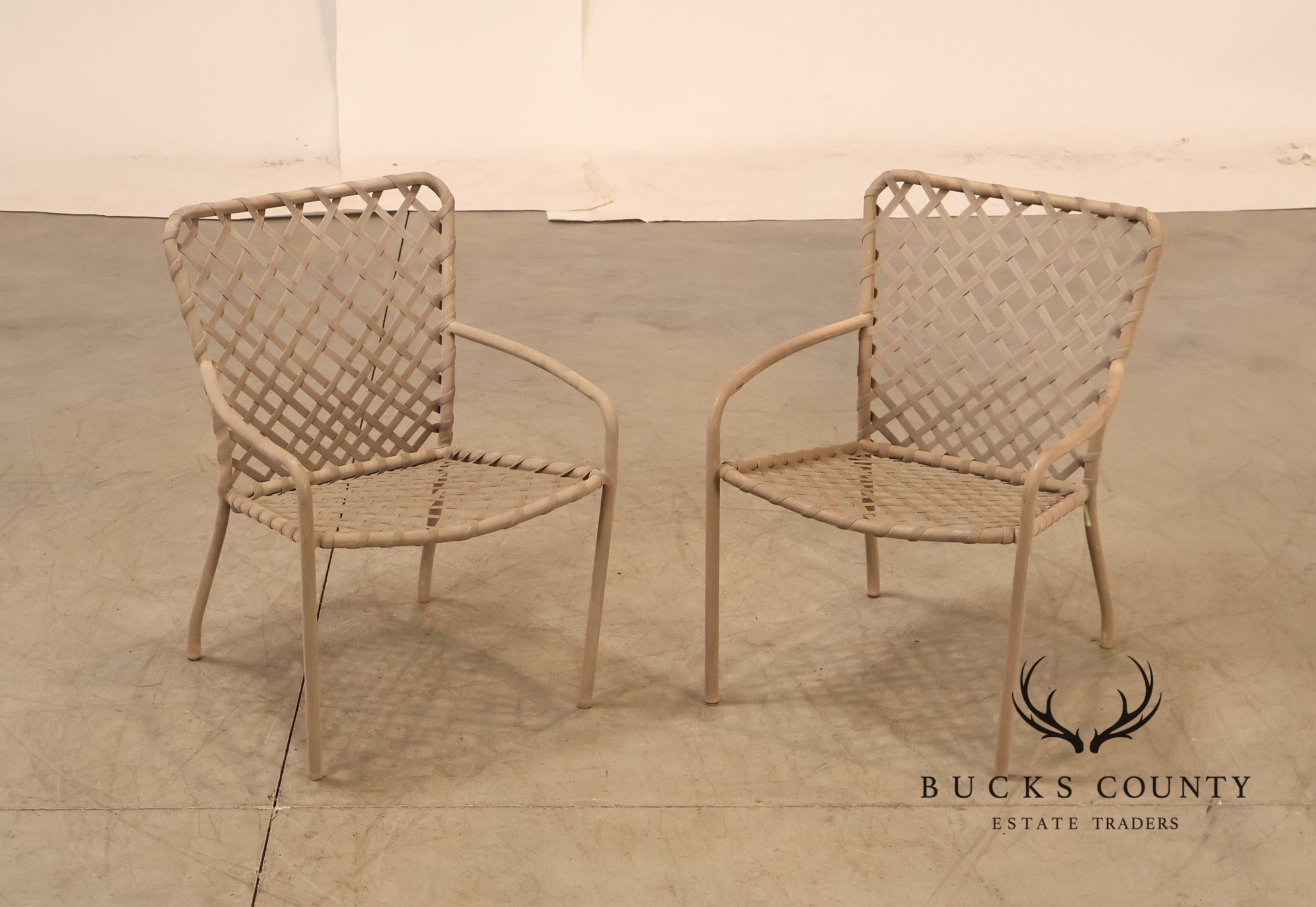 Brown Jordan Mid Century Modern Pair of 'Tamiami' Outdoor Armchairs