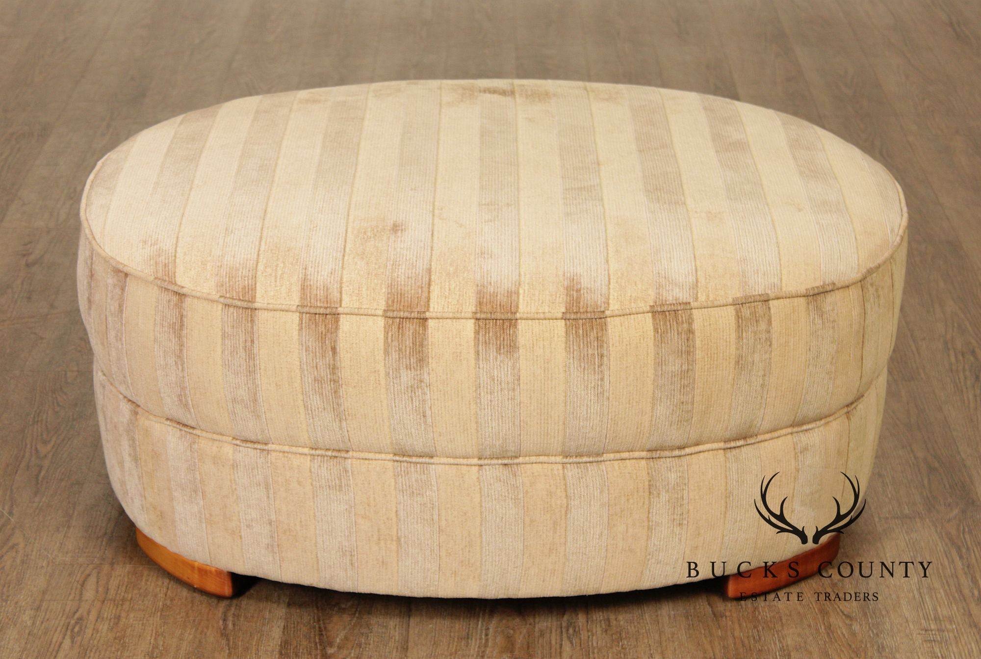 Lee Industries Striped Upholstered Ottoman