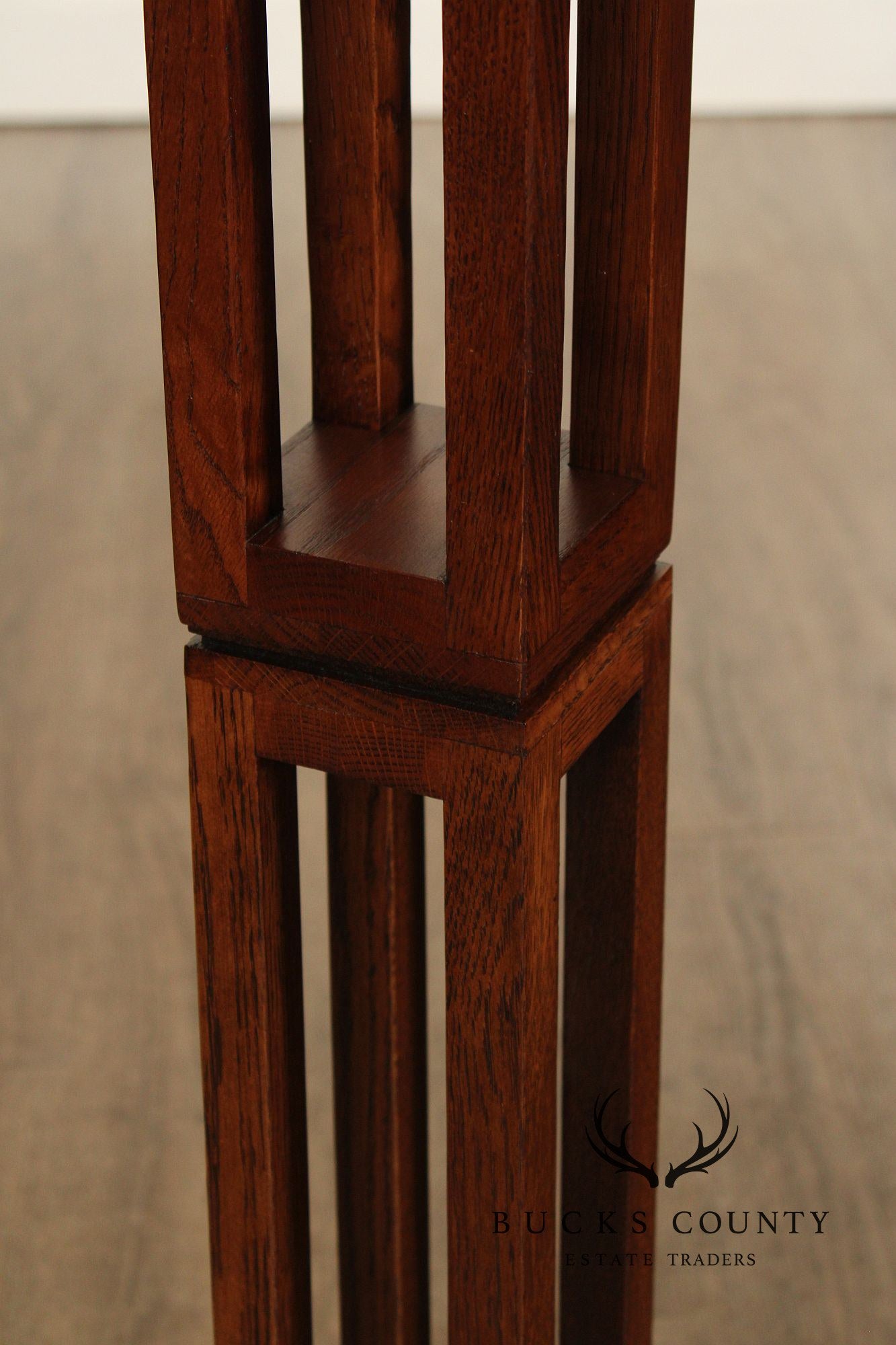 Quoizel Arts & Crafts Style Oak Floor Lamp