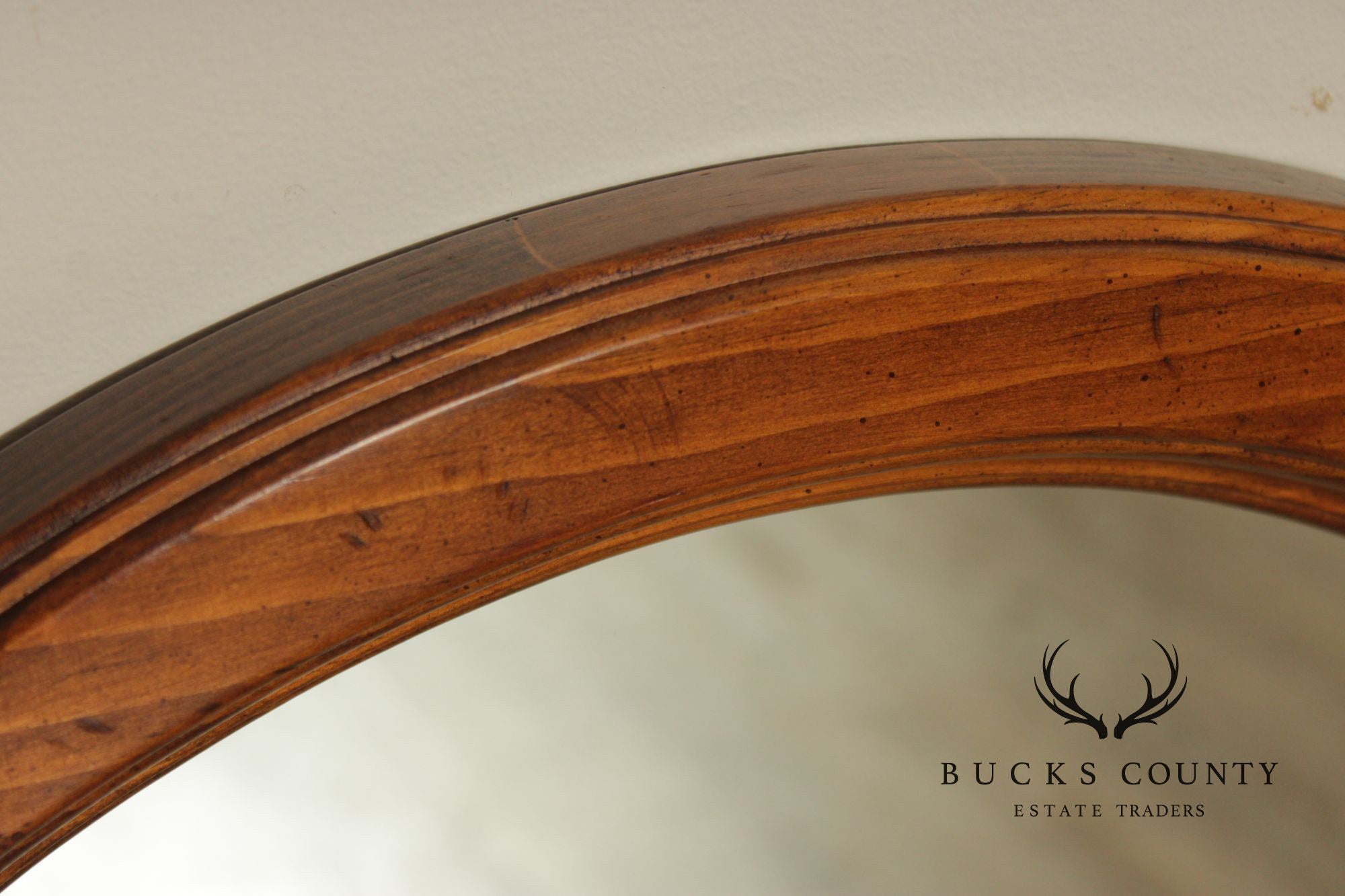 Ethan Allen Vintage Oval Pine Wall Mirror