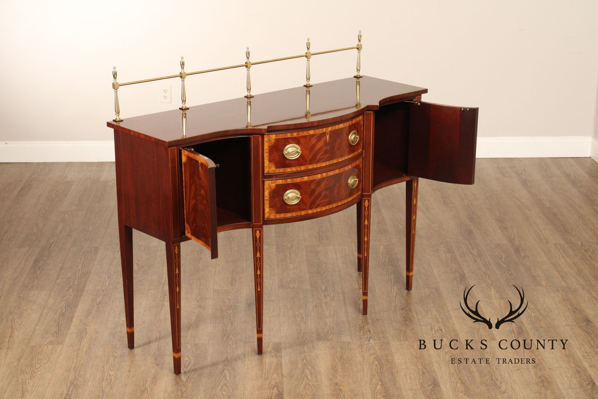 Councill Hepplewhite Style Inlaid Mahogany Sideboard