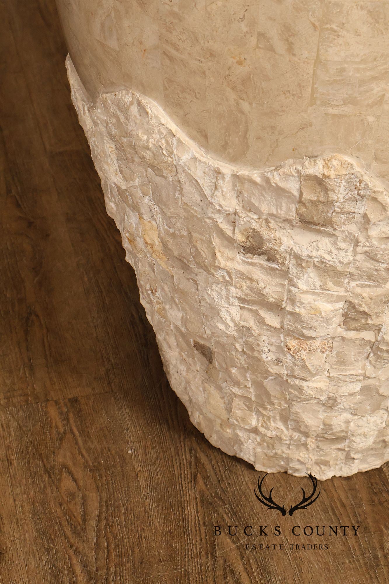 Contemporary Tessellated Stone Floor Vase