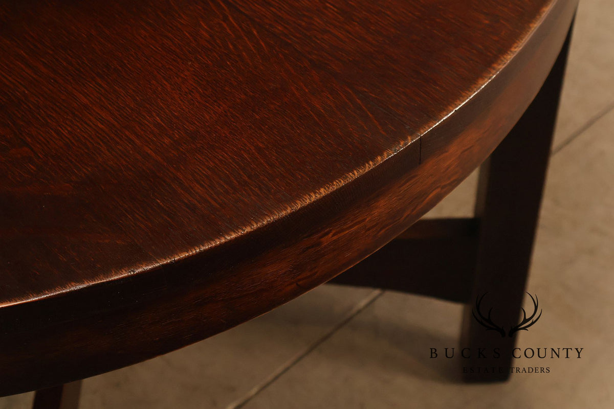 Antique Gustav Stickley Model #645 Mission Oak Round Center Table