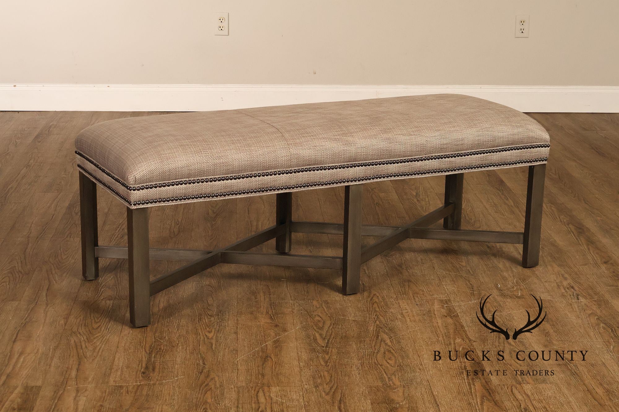Ethan Allen Lyle Contemporary Upholstered Bench