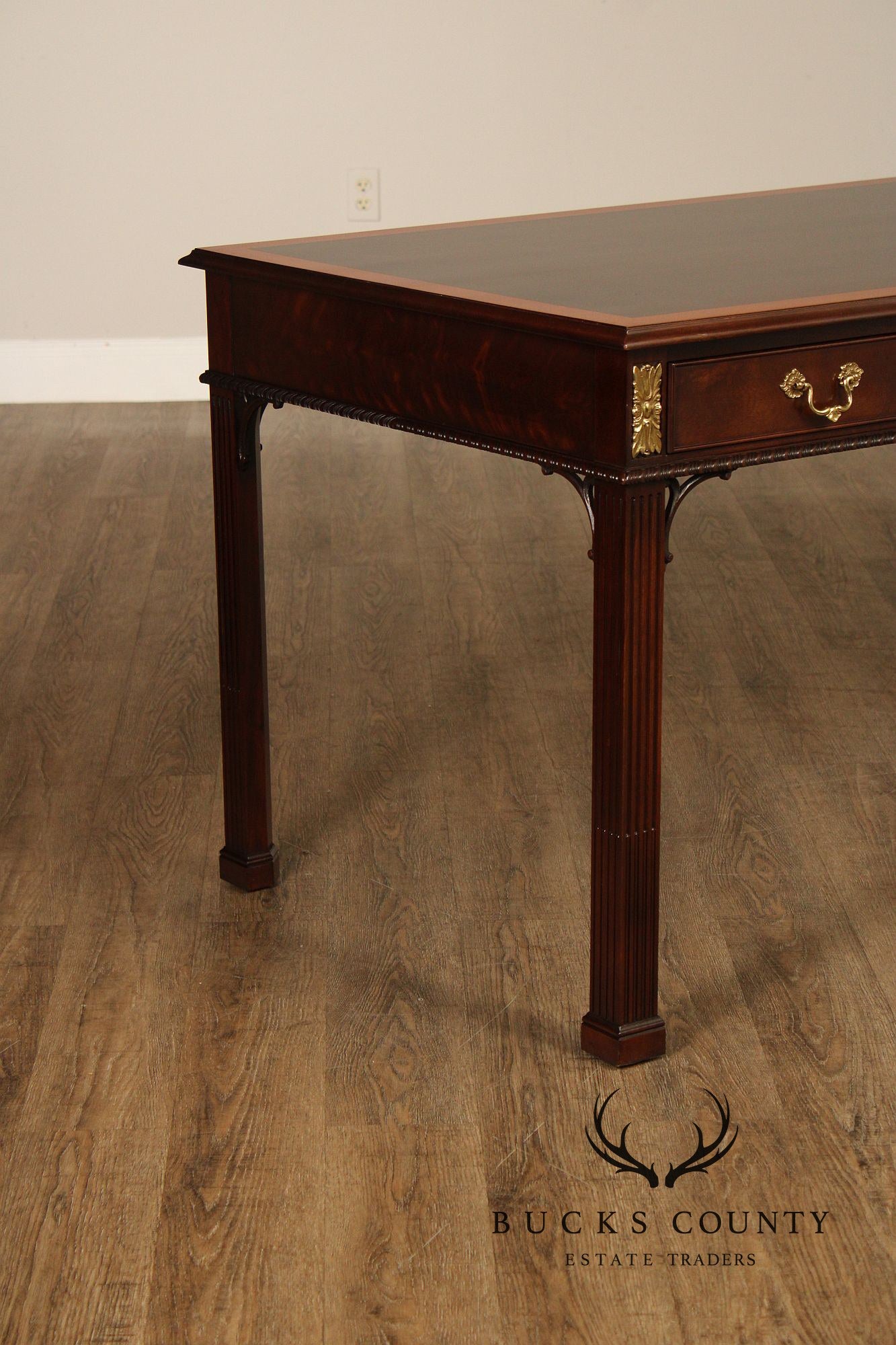 Stickley Georgian Style Banded Mahogany Writing Desk