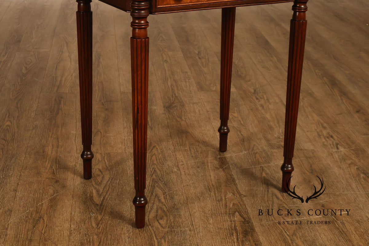 Federal Sheraton Style Mahogany Two-Drawer Side Table