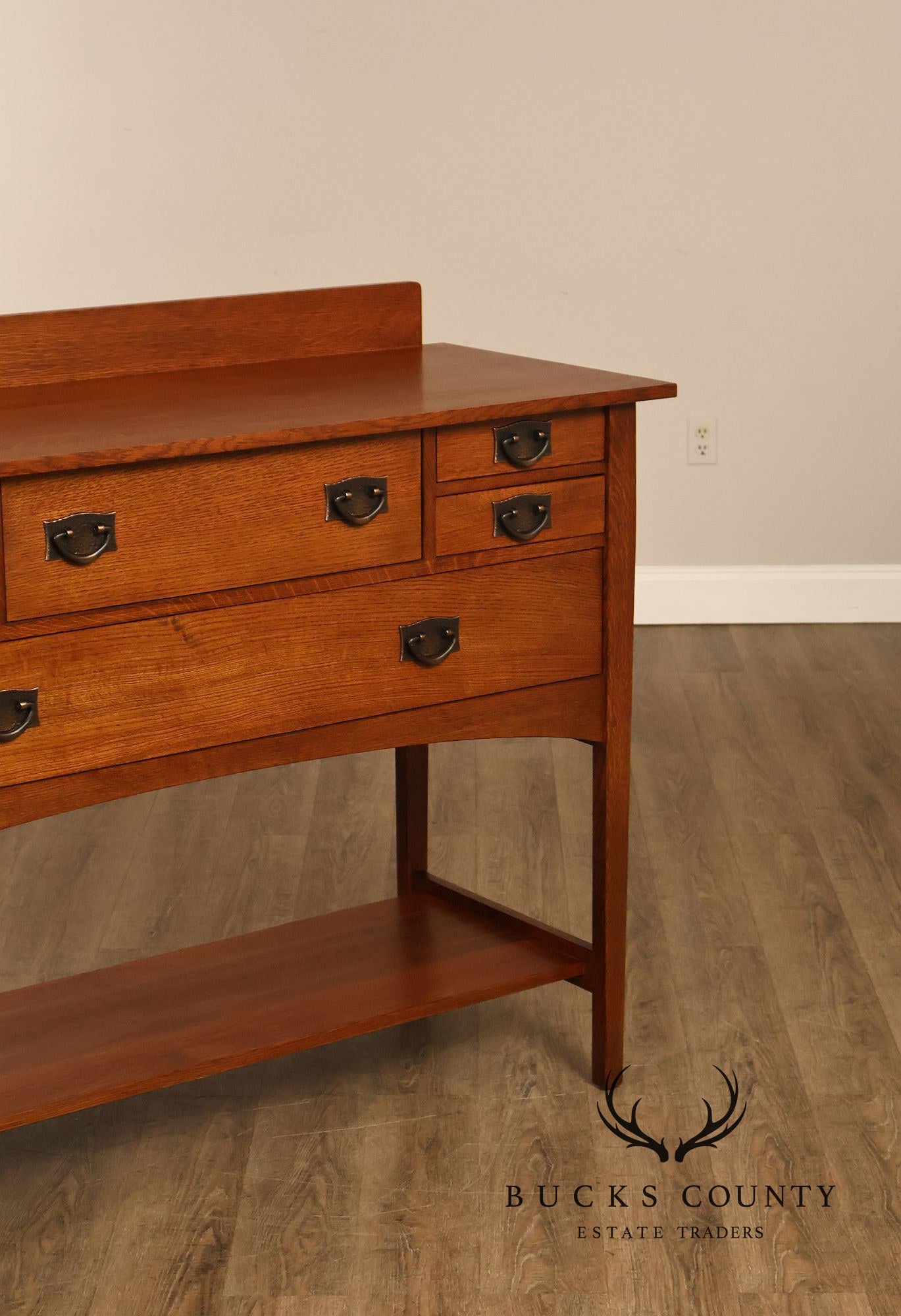 STICKLEY MISSION COLLECTION HARVEY ELLIS OAK SIDEBOARD