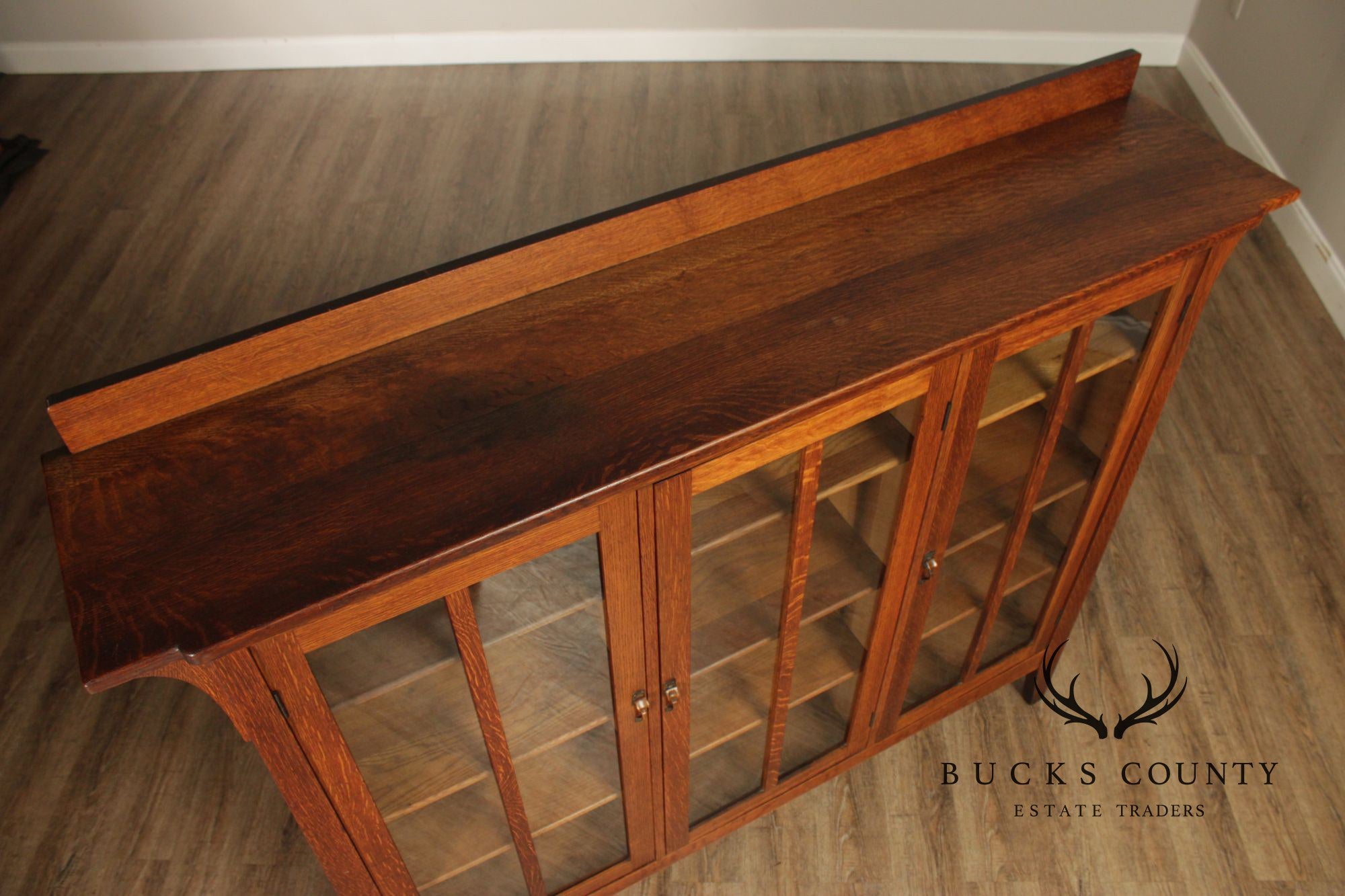 Limbert Antique Mission Oak Three Door Bookcase