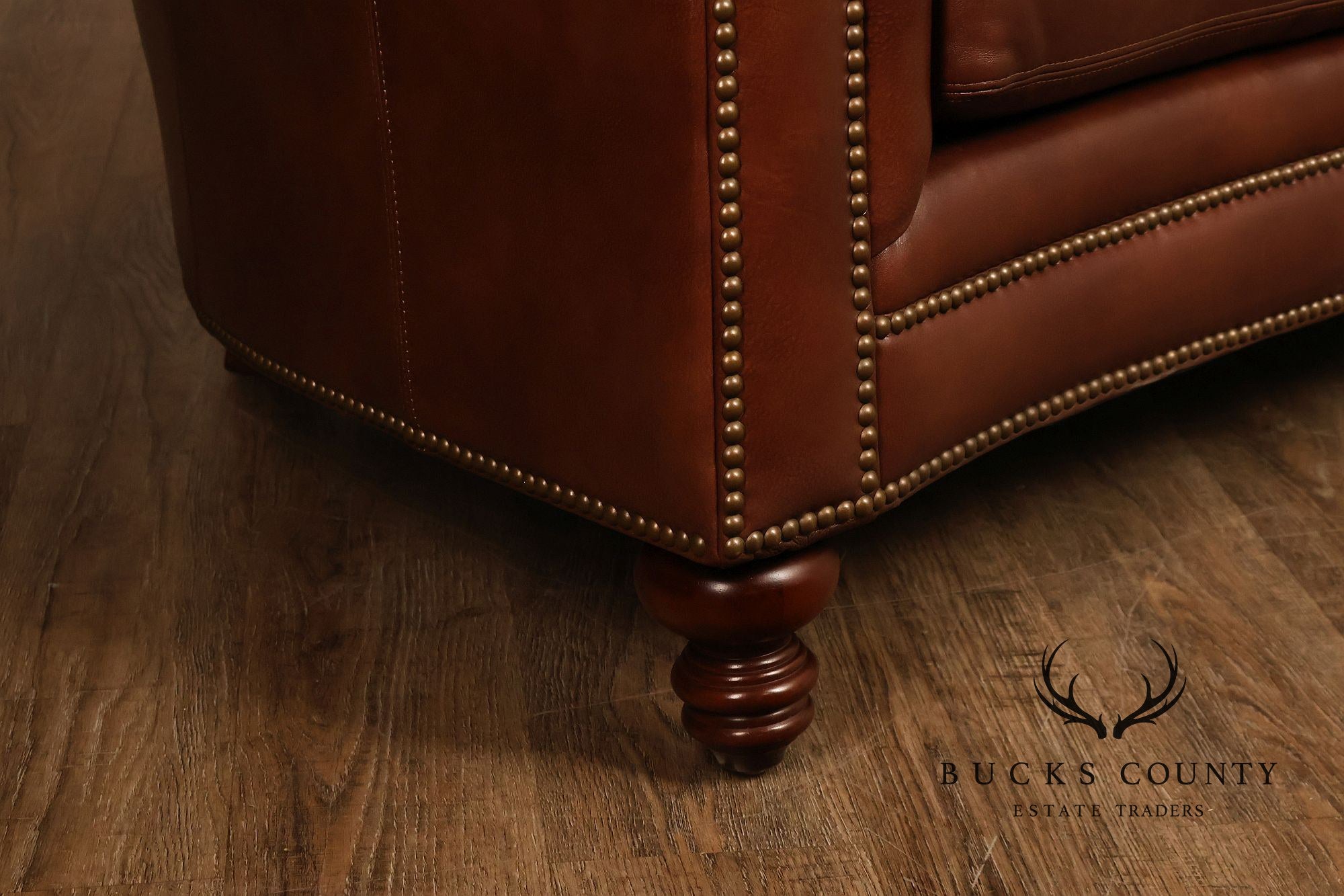 Bradington Young Richardson Stationary Leather Sofa