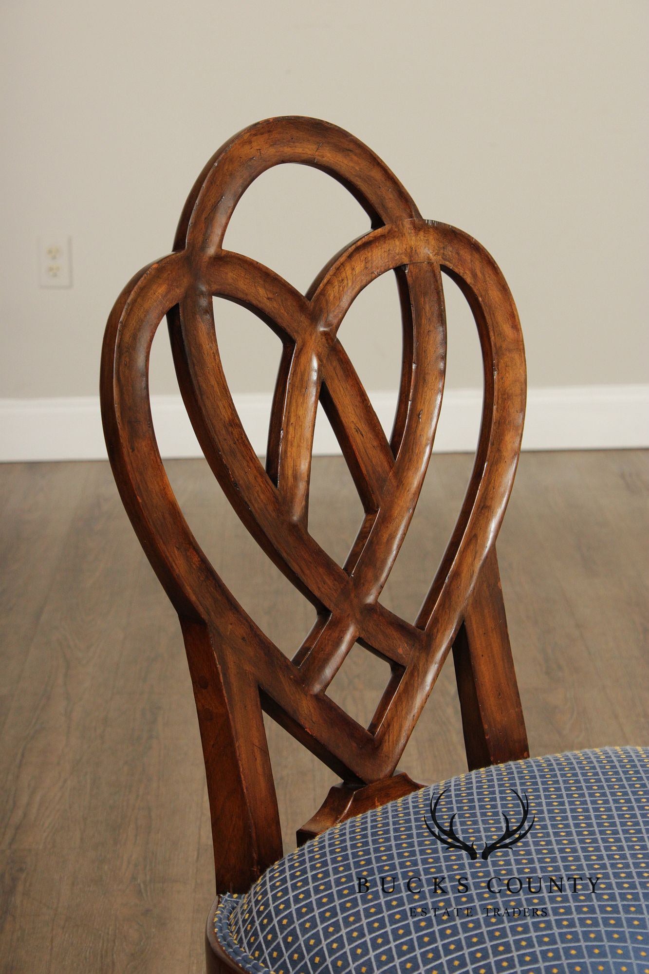 Ethan Allen Hepplewhite Style Set of Ten Ribbon Back Dining Chairs