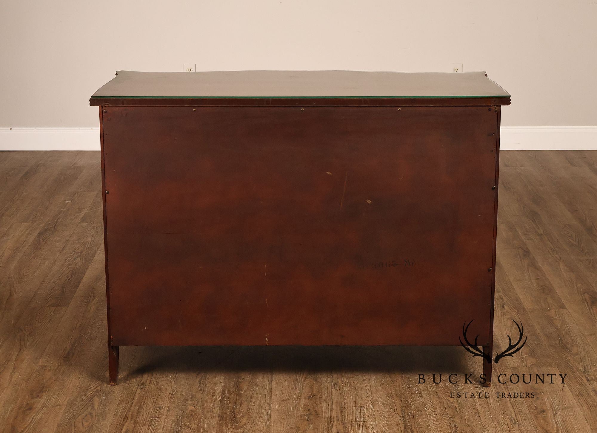 French Provincial Style Mahogany Serpentine Four-Drawer Dresser
