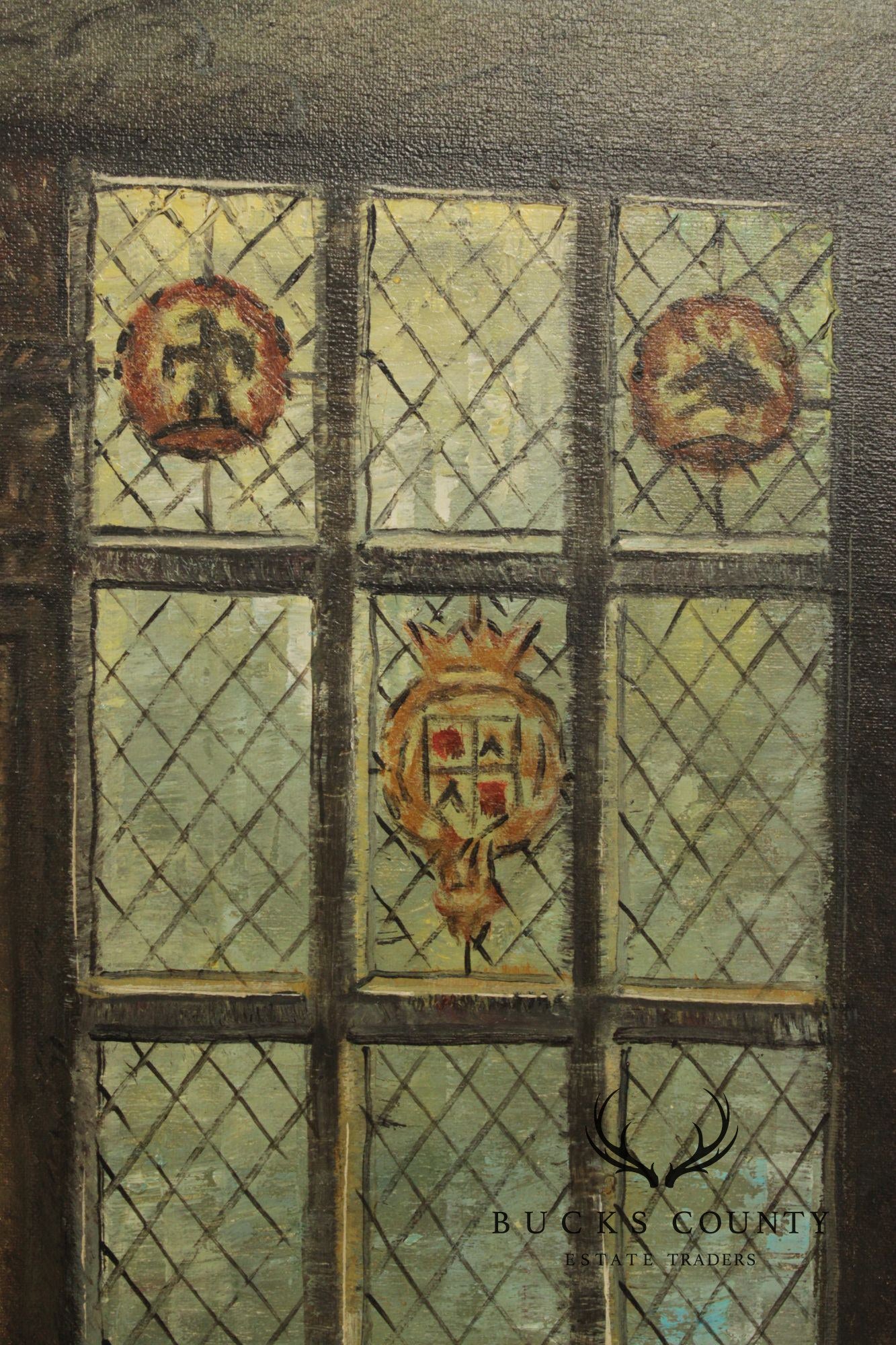 E. Larroque English Genre Painting, 'Hot Toddy'