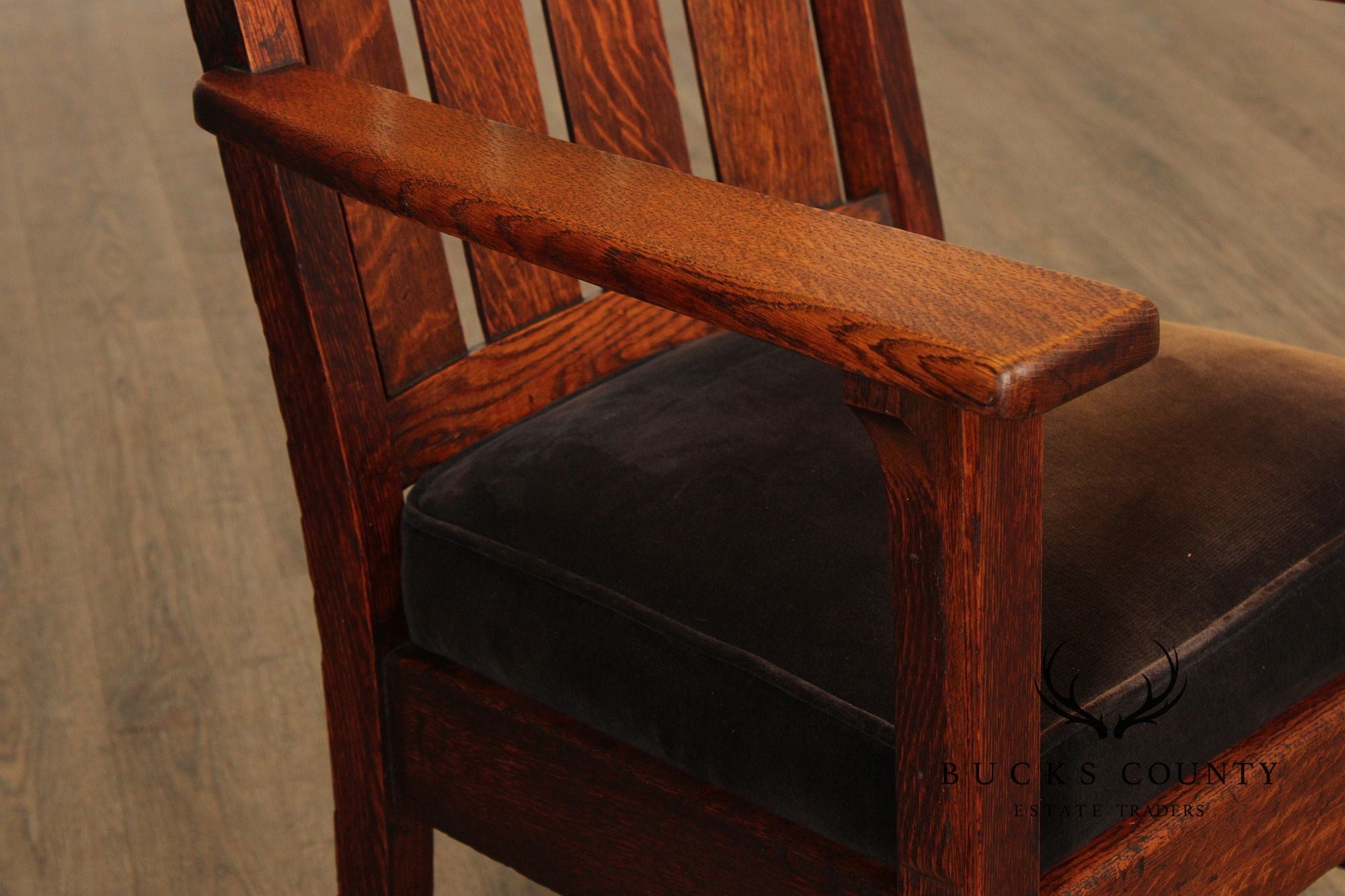 Antique Mission Oak Armchair