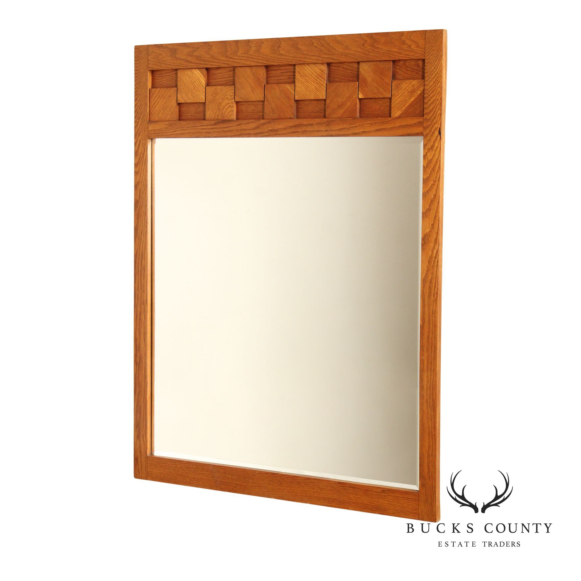 Lane Brutalist Oak Wall Mirror