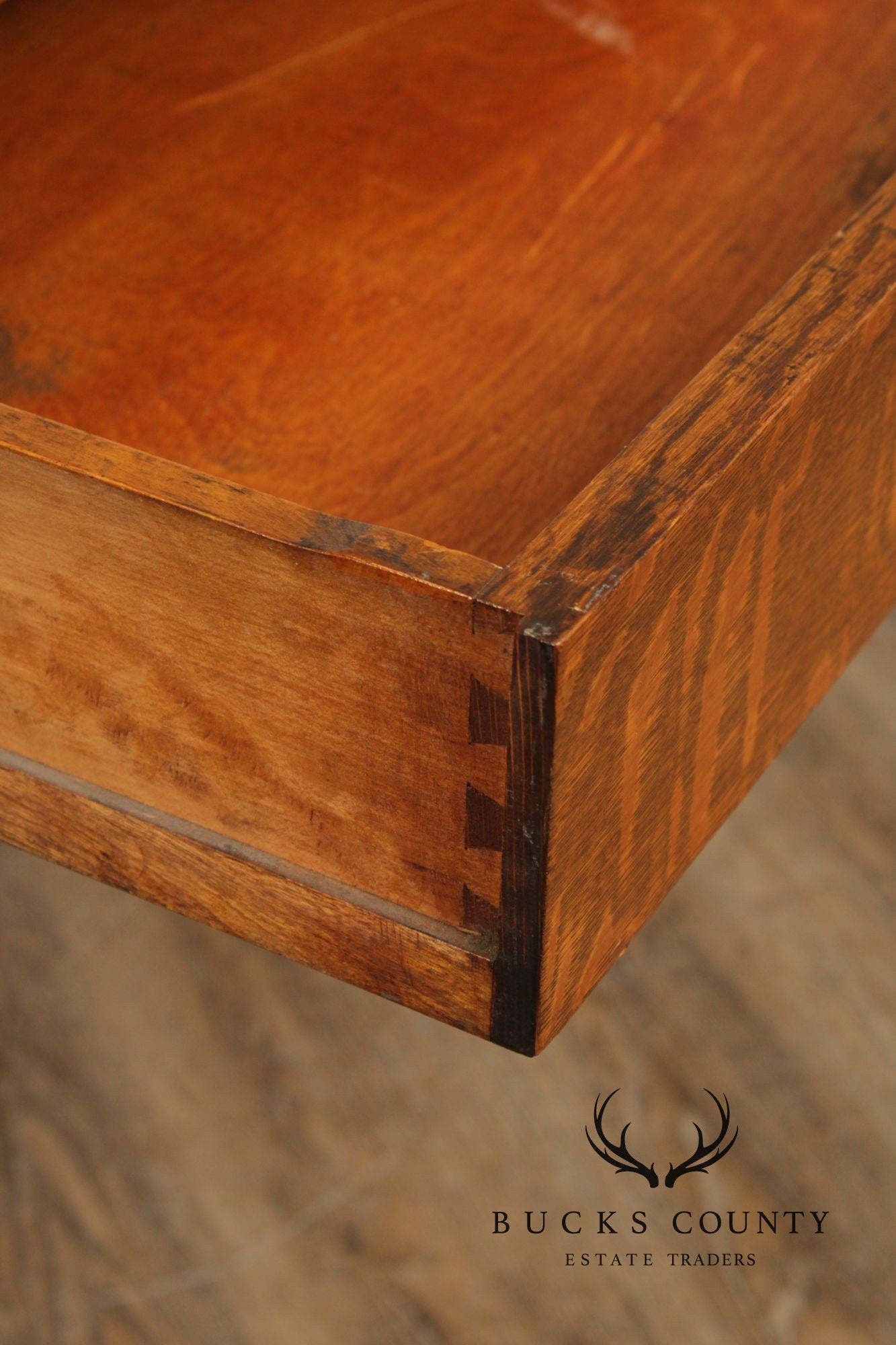 Stow & Davis Antique Mission Oak Dining Library Table