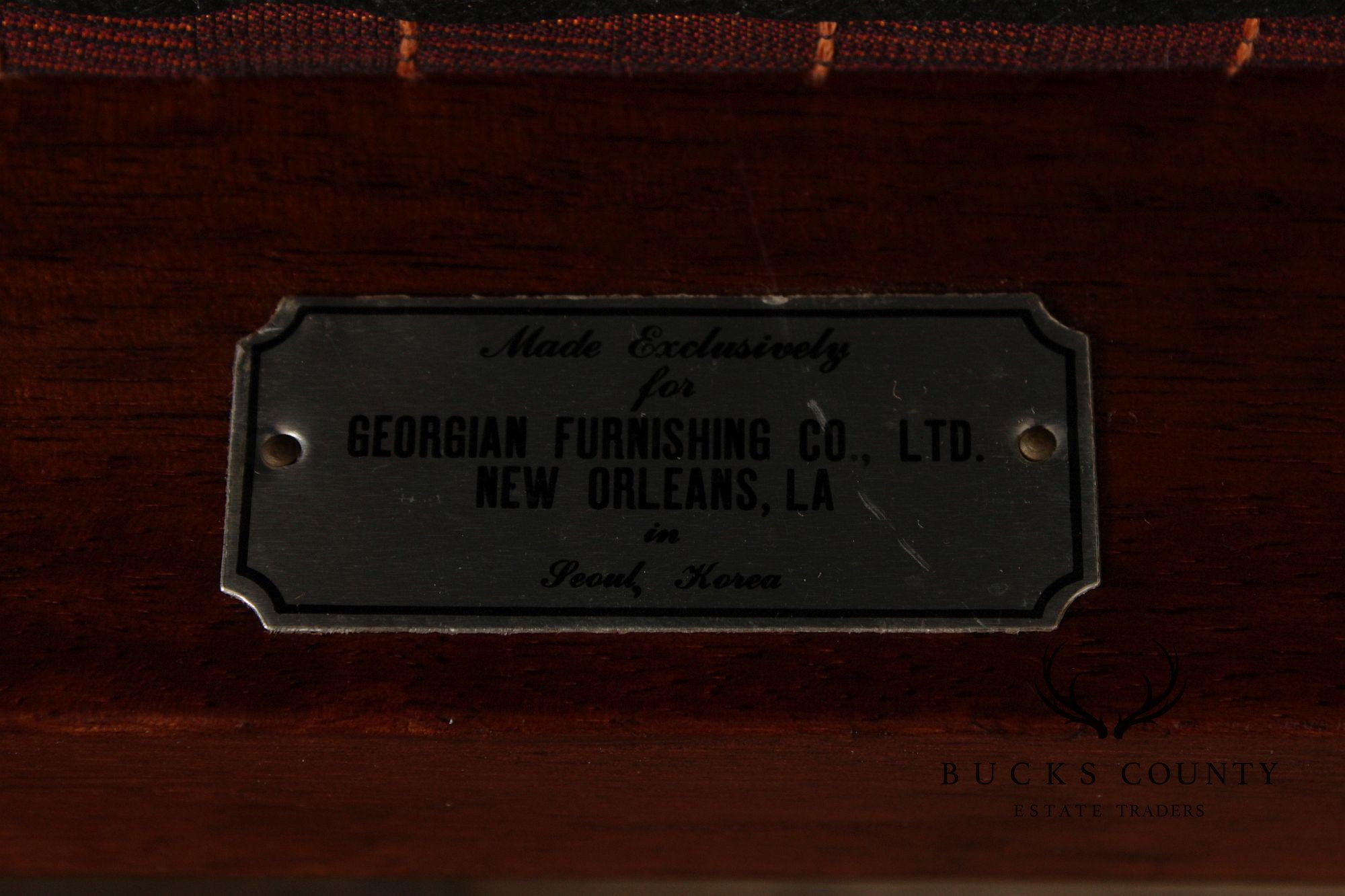 Georgian Furnishing Co. Queen Anne Style Mahogany Triple Back Settee