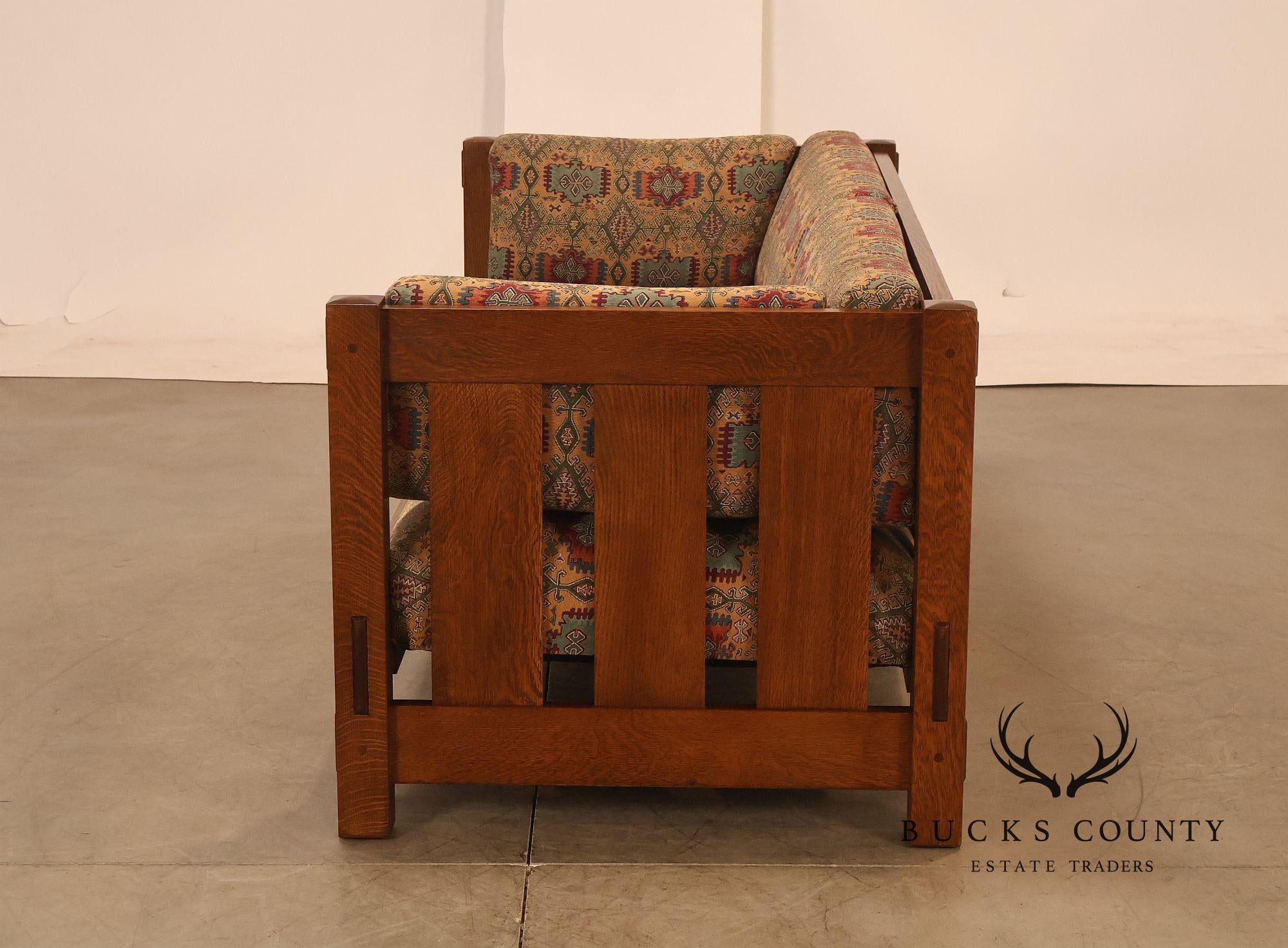 Stickley Mission Collection Oak Settle Sofa