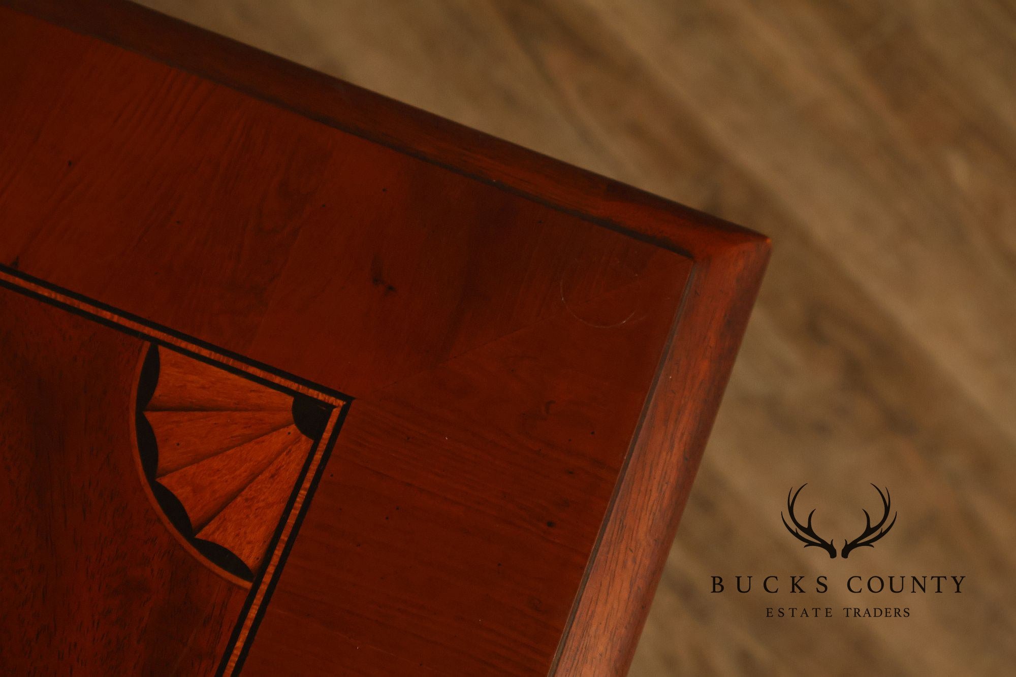 Hekman Traditional Mahogany Inlaid Seven Drawer Executive Desk