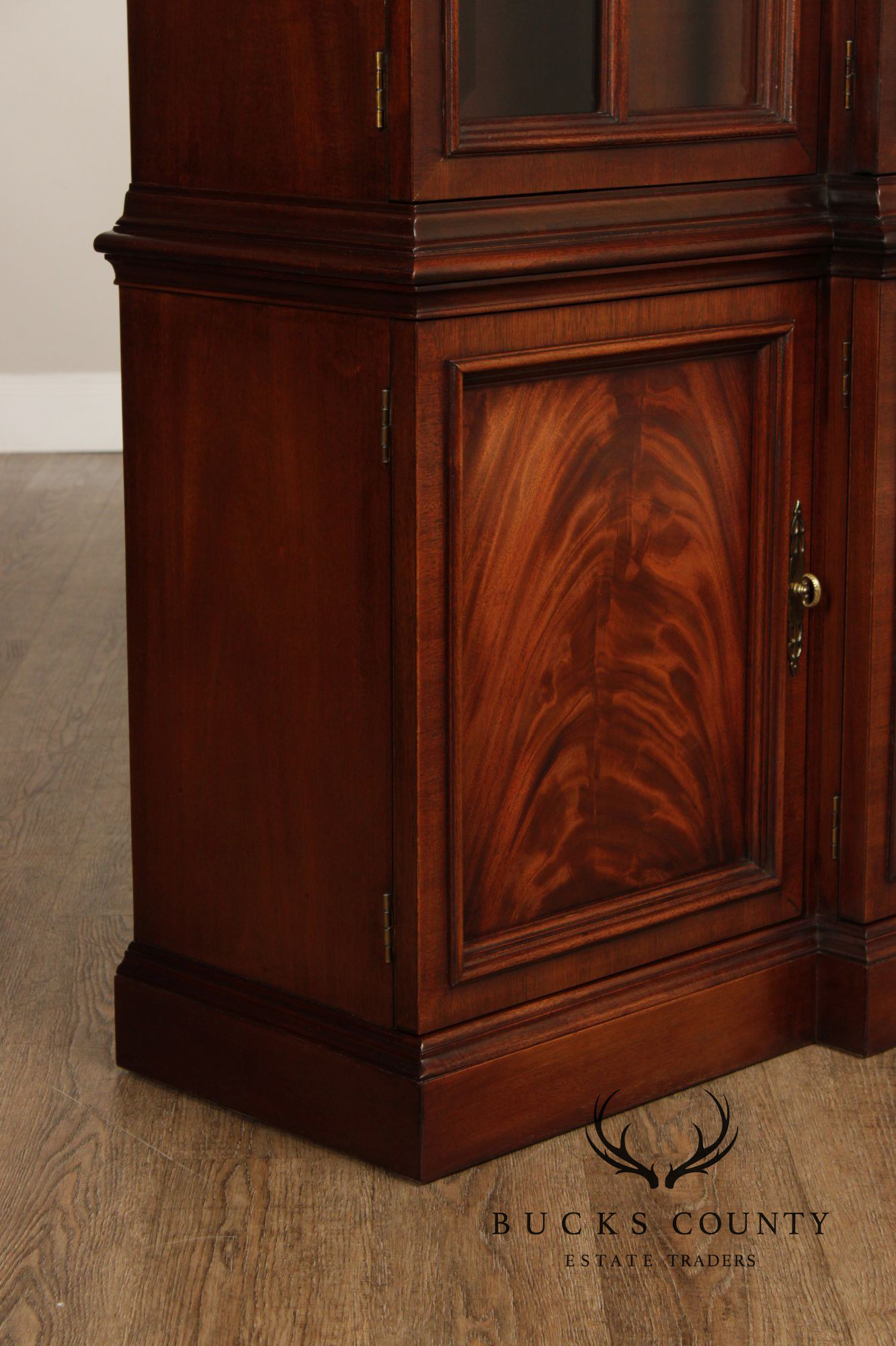 Hickory Chair Mahogany Breakfront China Cabinet