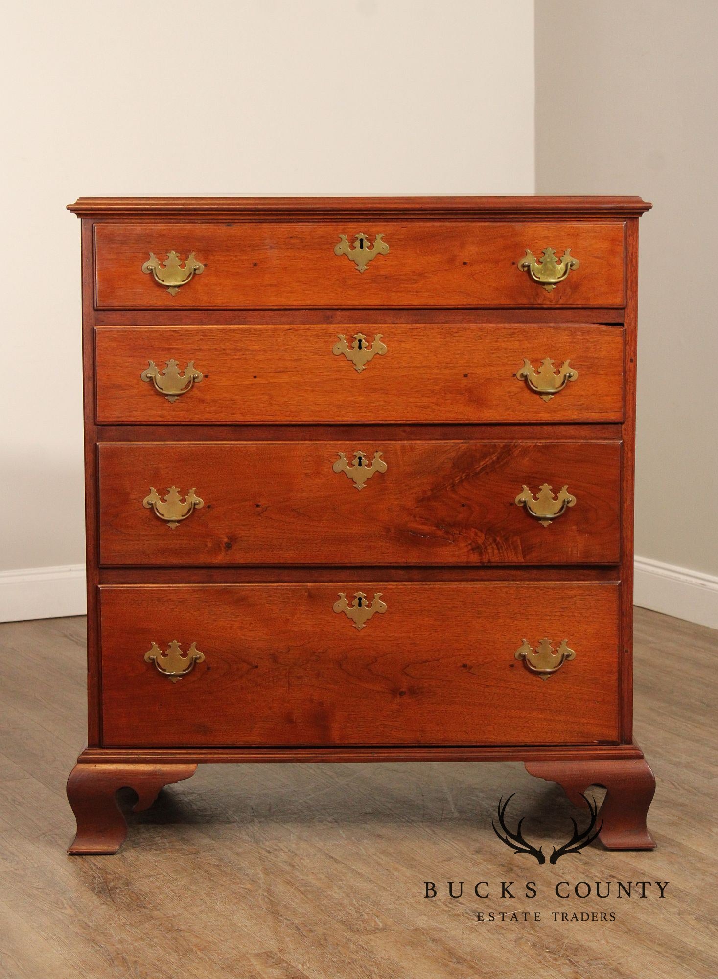 Antique Philadelphia Chippendale Walnut Chest of Drawers