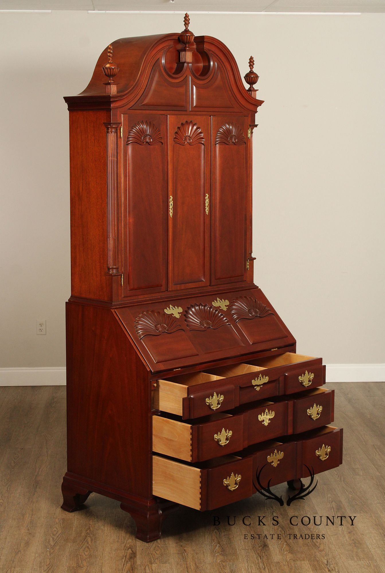 Kindel Winterthur Reproduction Mahogany Secretary Desk