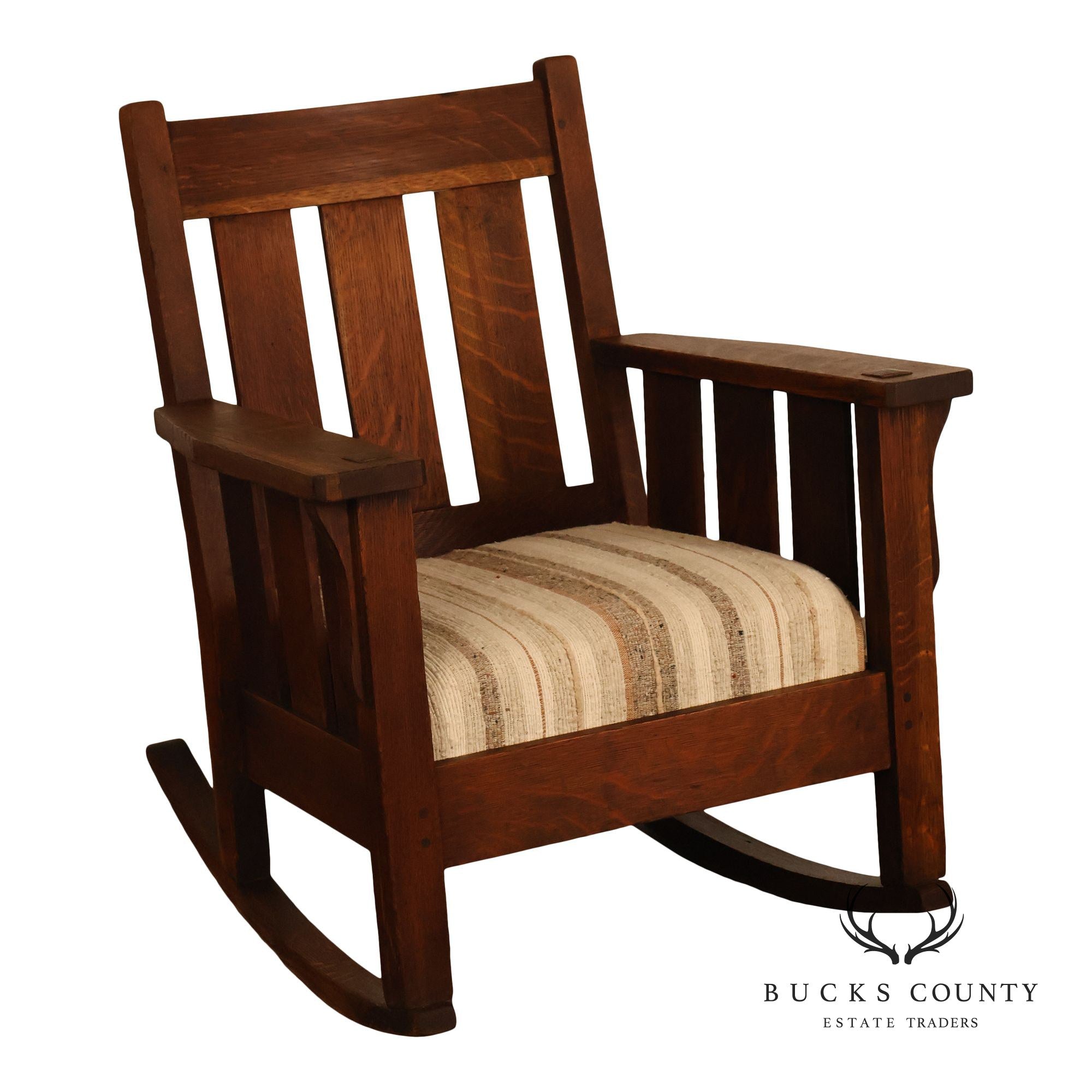 Antique Lifetime Furniture Mission Oak Rocking Chair