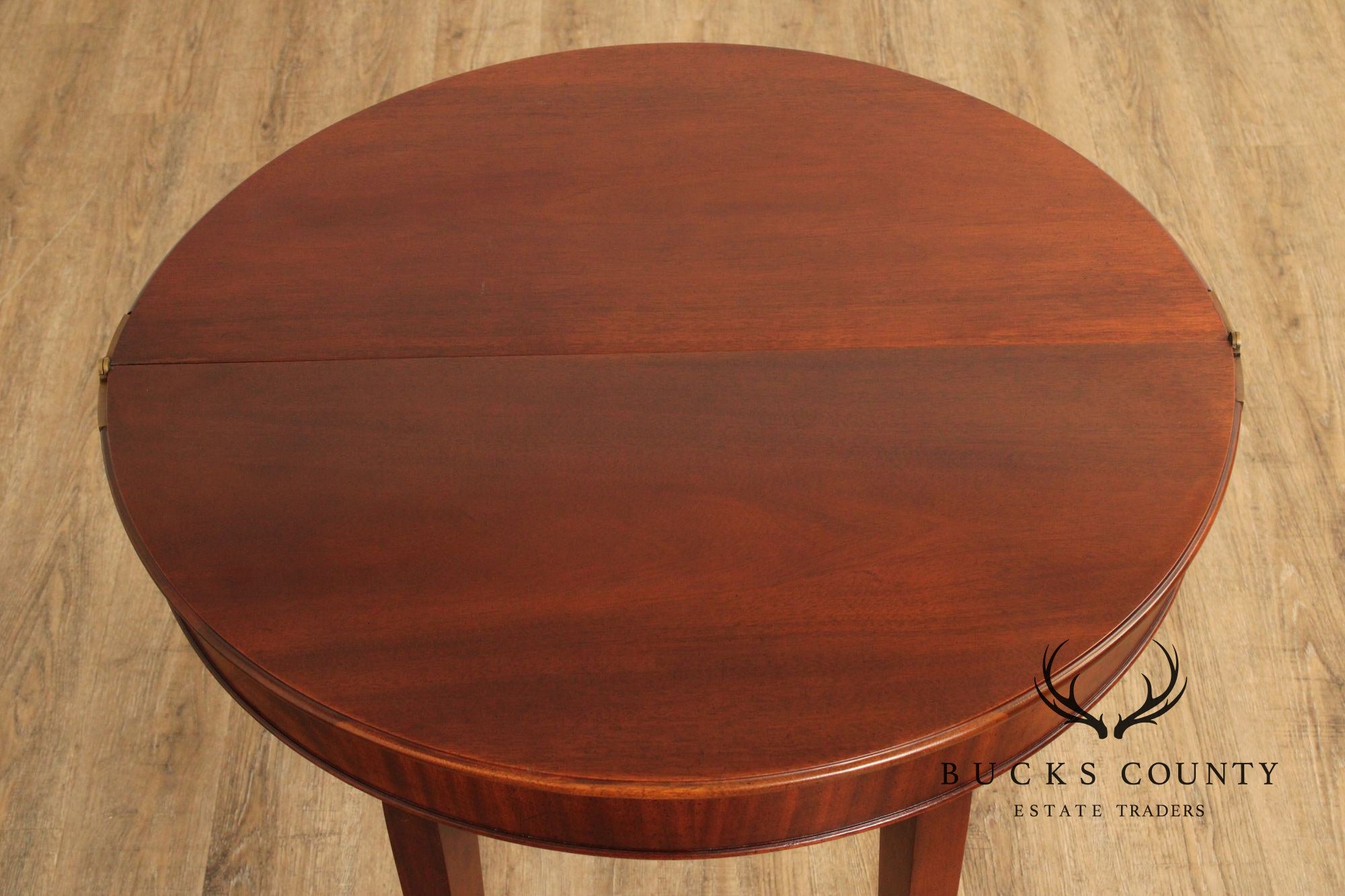 Federal Style Flip-Top Mahogany Demilune Game Table