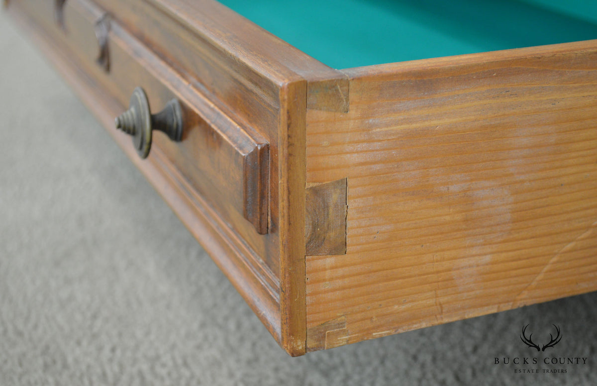 Italian Walnut Silverware Chest Made in Italy for Bloomingdales