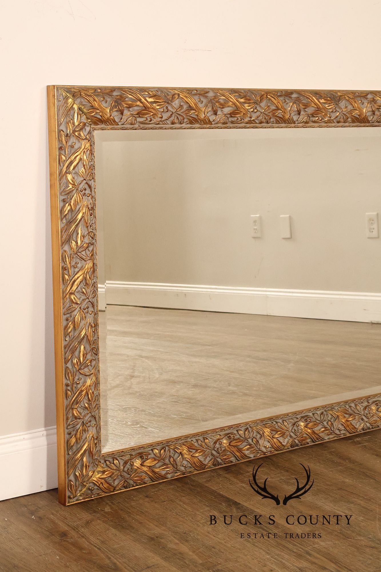 LaBarge Italian Giltwood Carved Wall Mirror