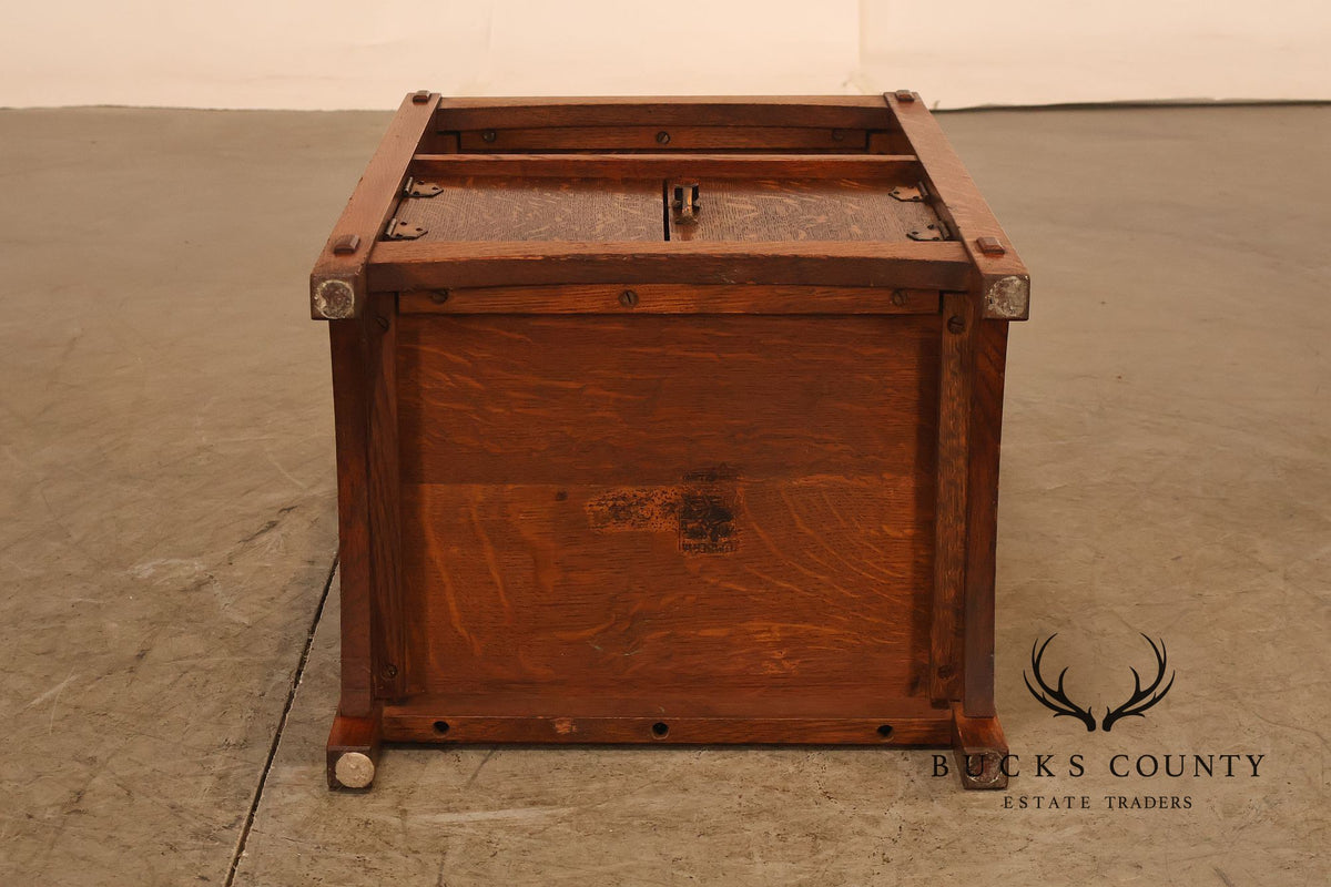Antique Charles P. Limbert Mission Oak Somno Stand