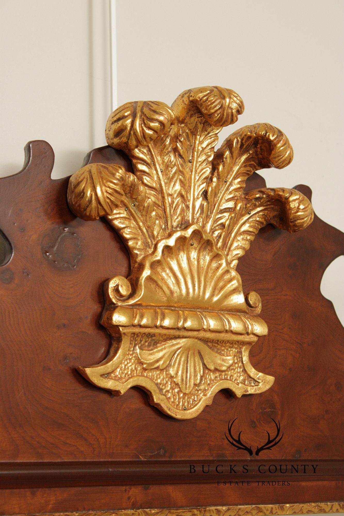 Friedman Brothers Colonial Williamsburg Burl Walnut Wall Mirror