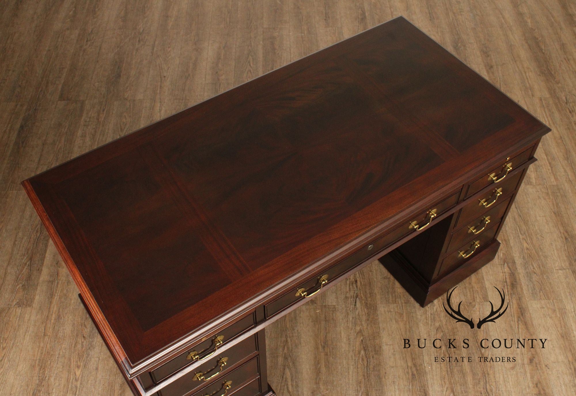 Jasper Cabinet Mahogany Pedestal Executive Desk