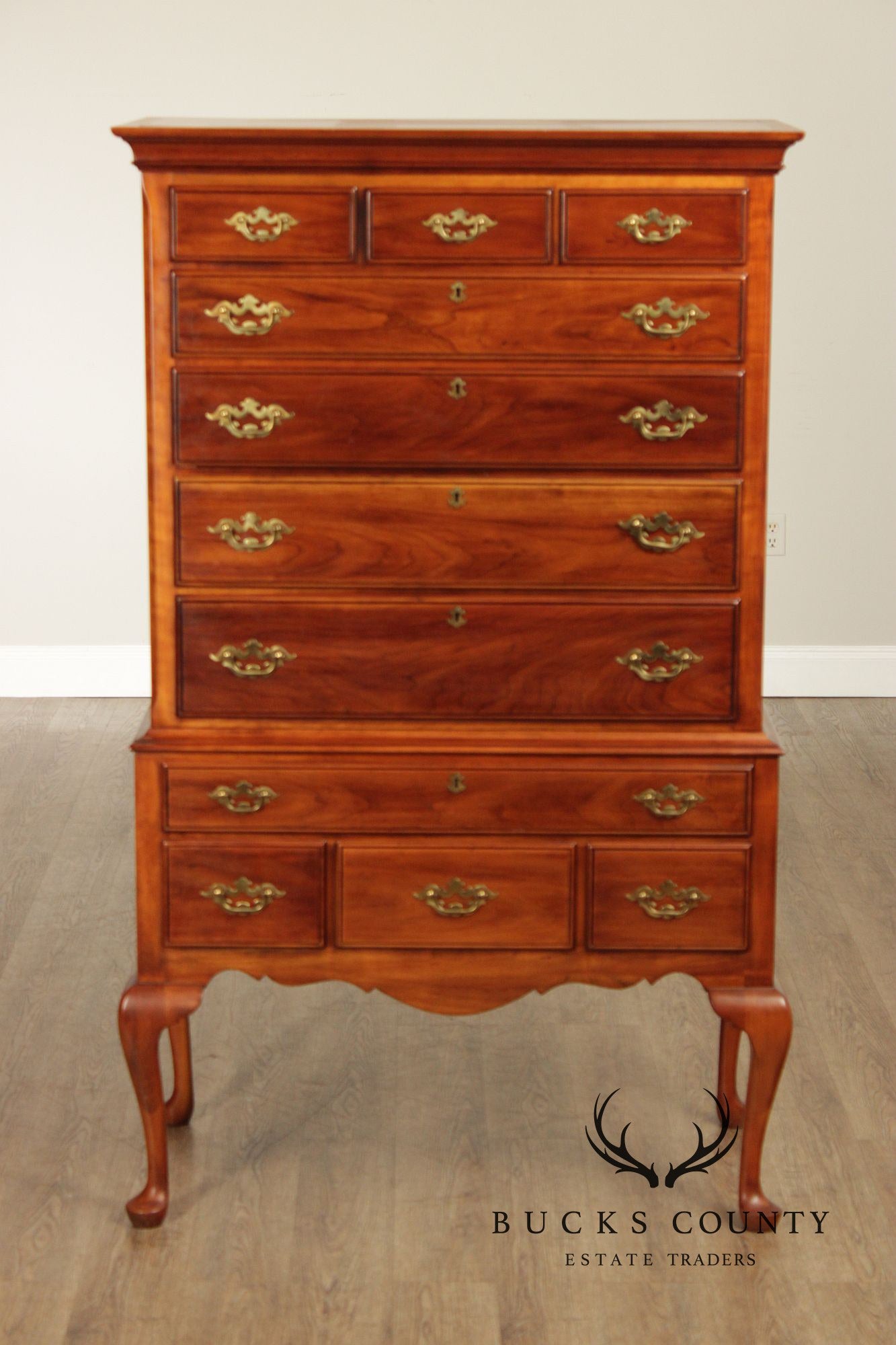 Statton Trutype Queen Anne Style Vintage Cherry Highboy