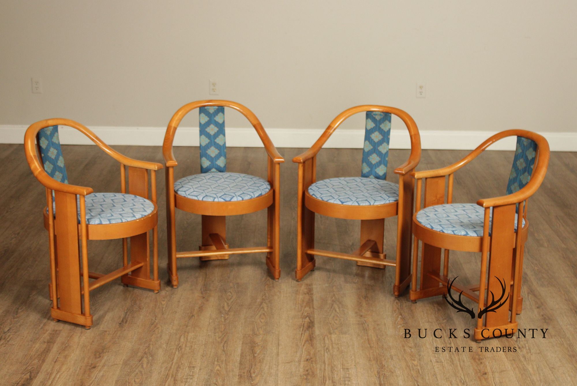 Colber & Trocadero Italian Mid Century Set of Four Armchairs