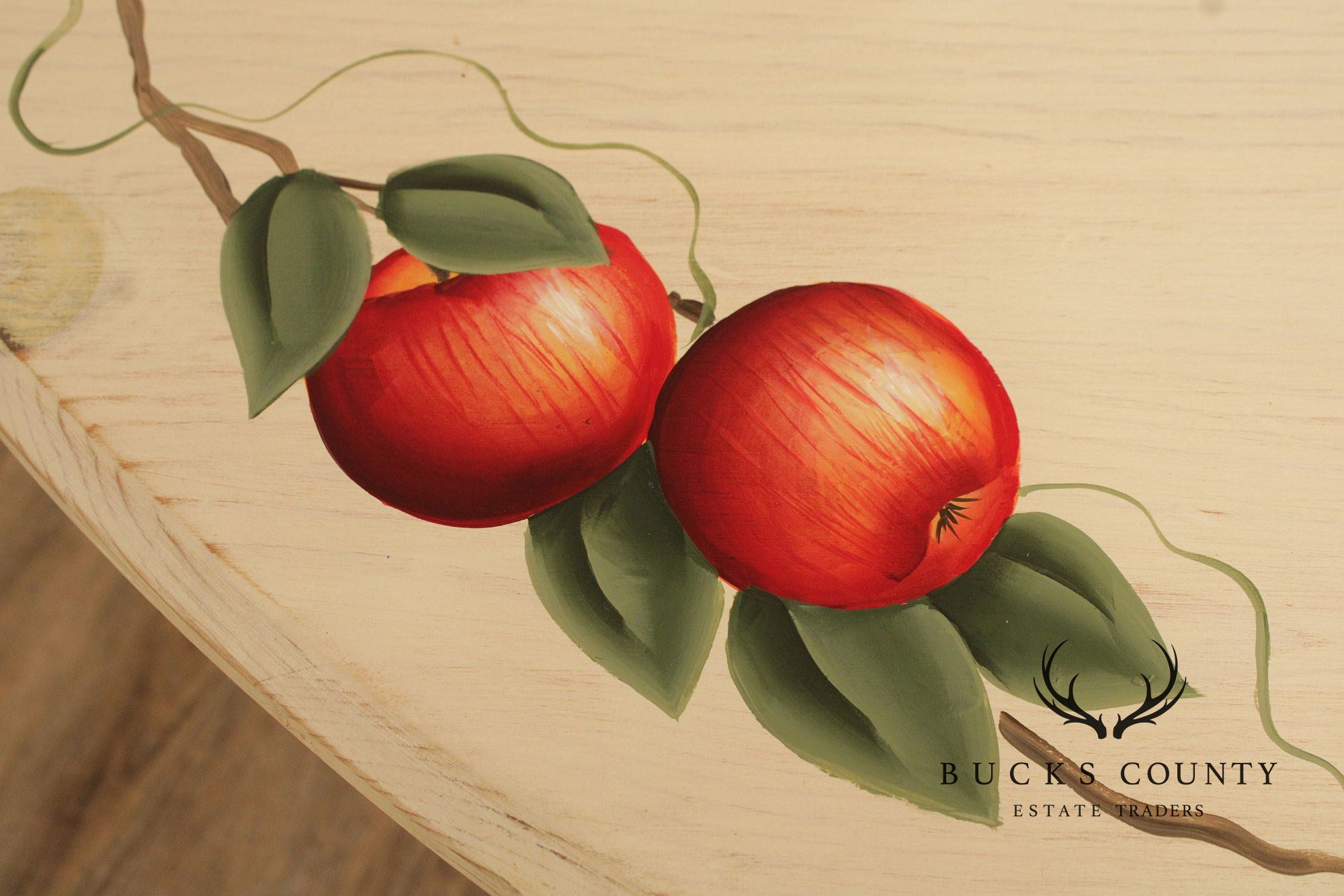 Custom Quality Hand Painted Pine Round Dining Table