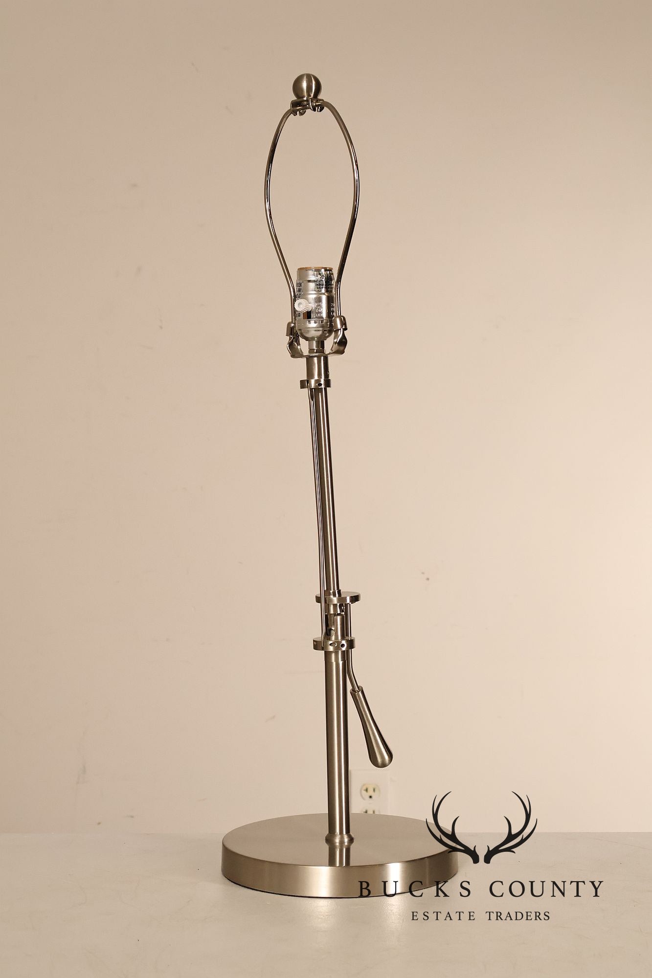 Contemporary Nickel Cantilever Table Lamp