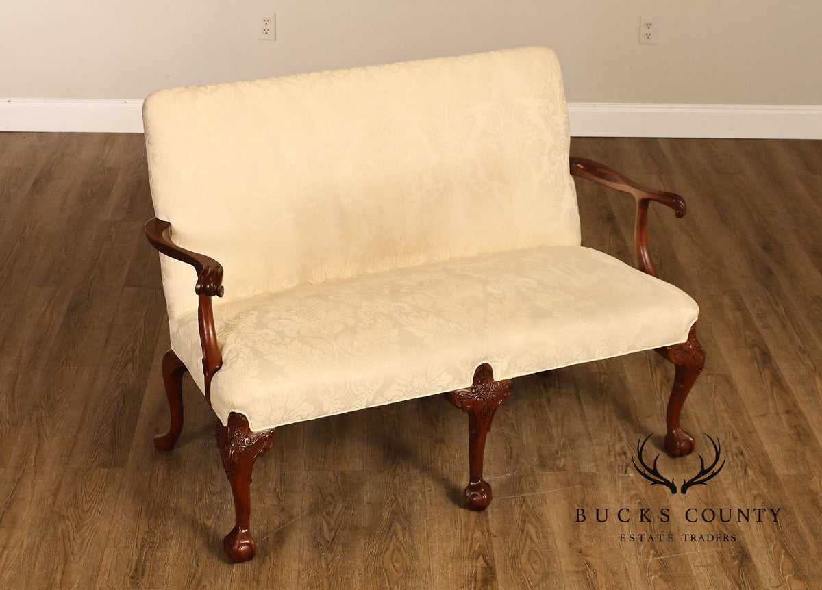 Southwood Chippendale Style Carved Frame Settee